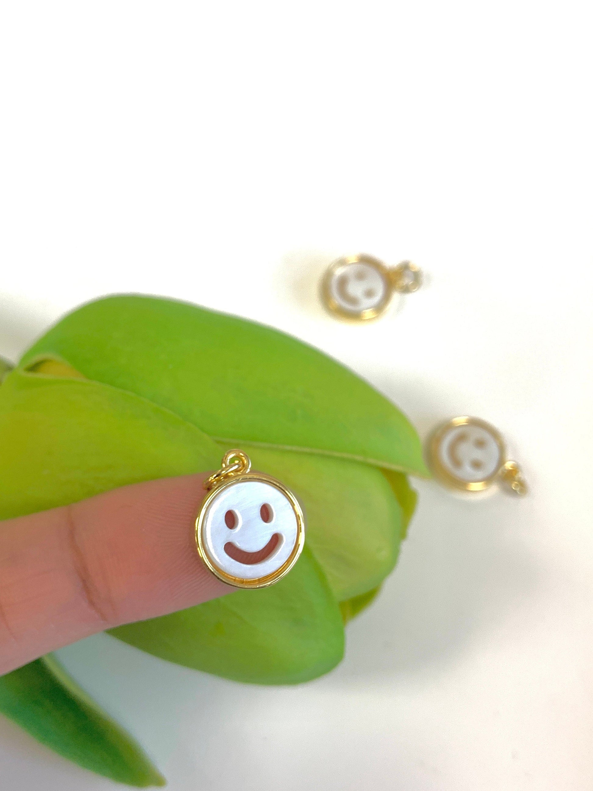 Mother of Pearl Smiley Face Charm | Bellaire Wholesale