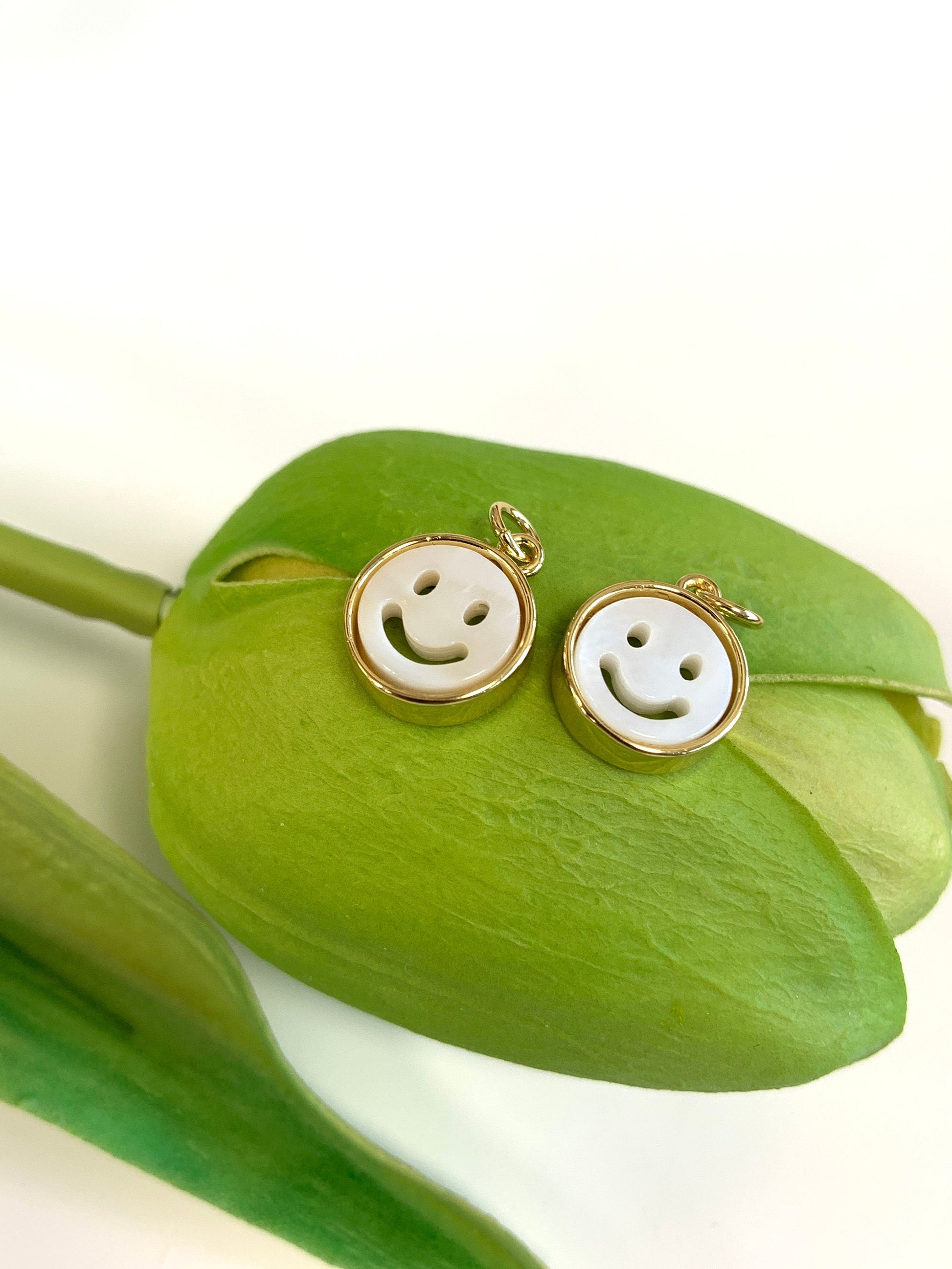 Mother of Pearl Smiley Face Charm | Bellaire Wholesale