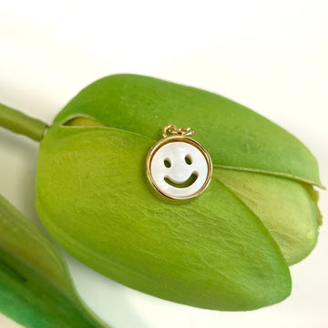 Mother of Pearl Smiley Face Charm | Bellaire Wholesale