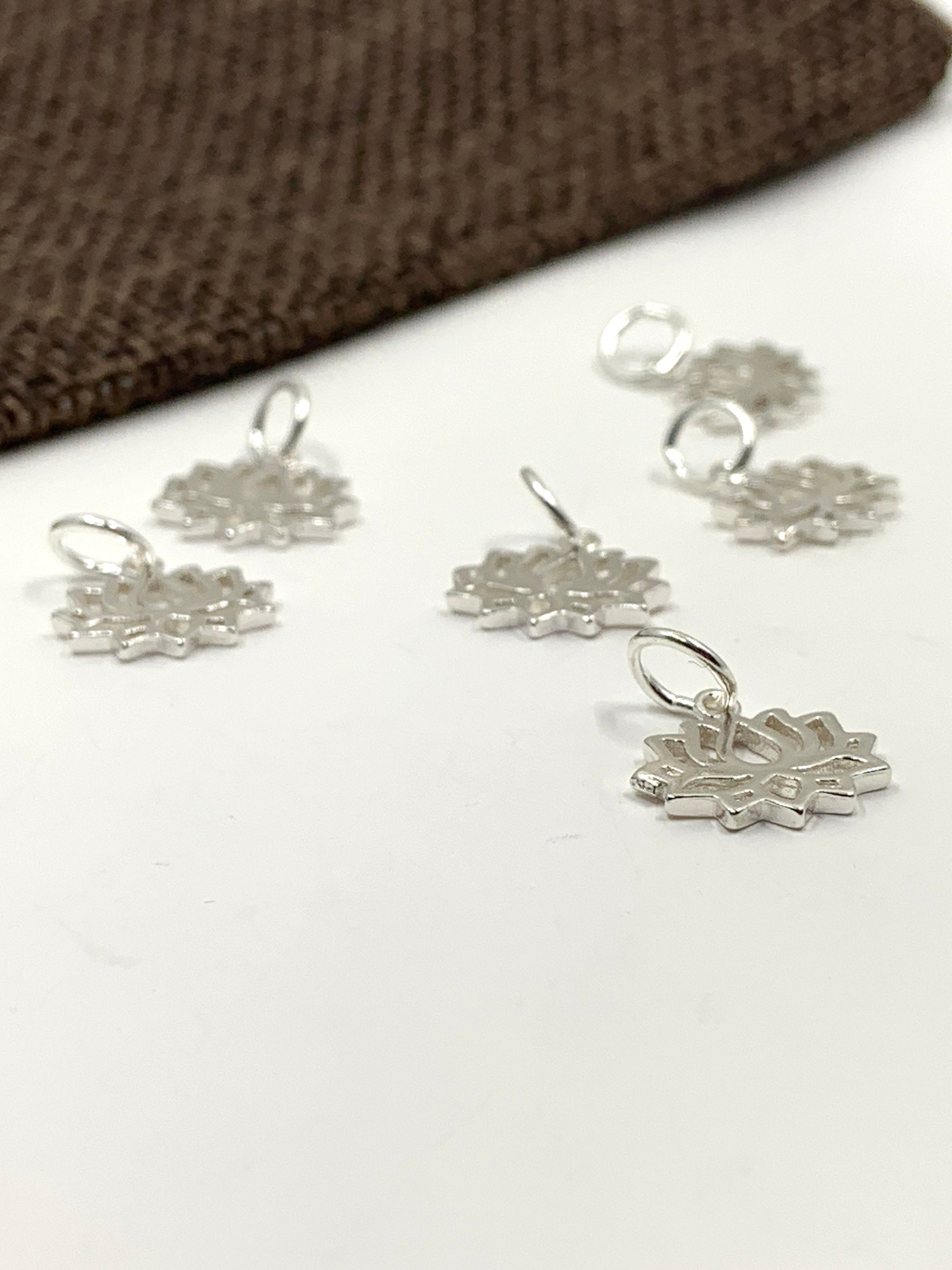 925 Sterling Silver Lotus Charm | Bellaire Wholesale