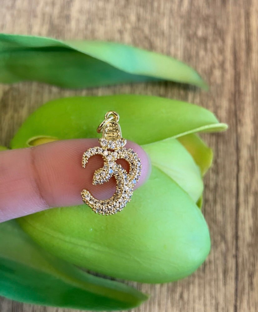 Cubic Zirconia Om Pendant | Bellaire Wholesale