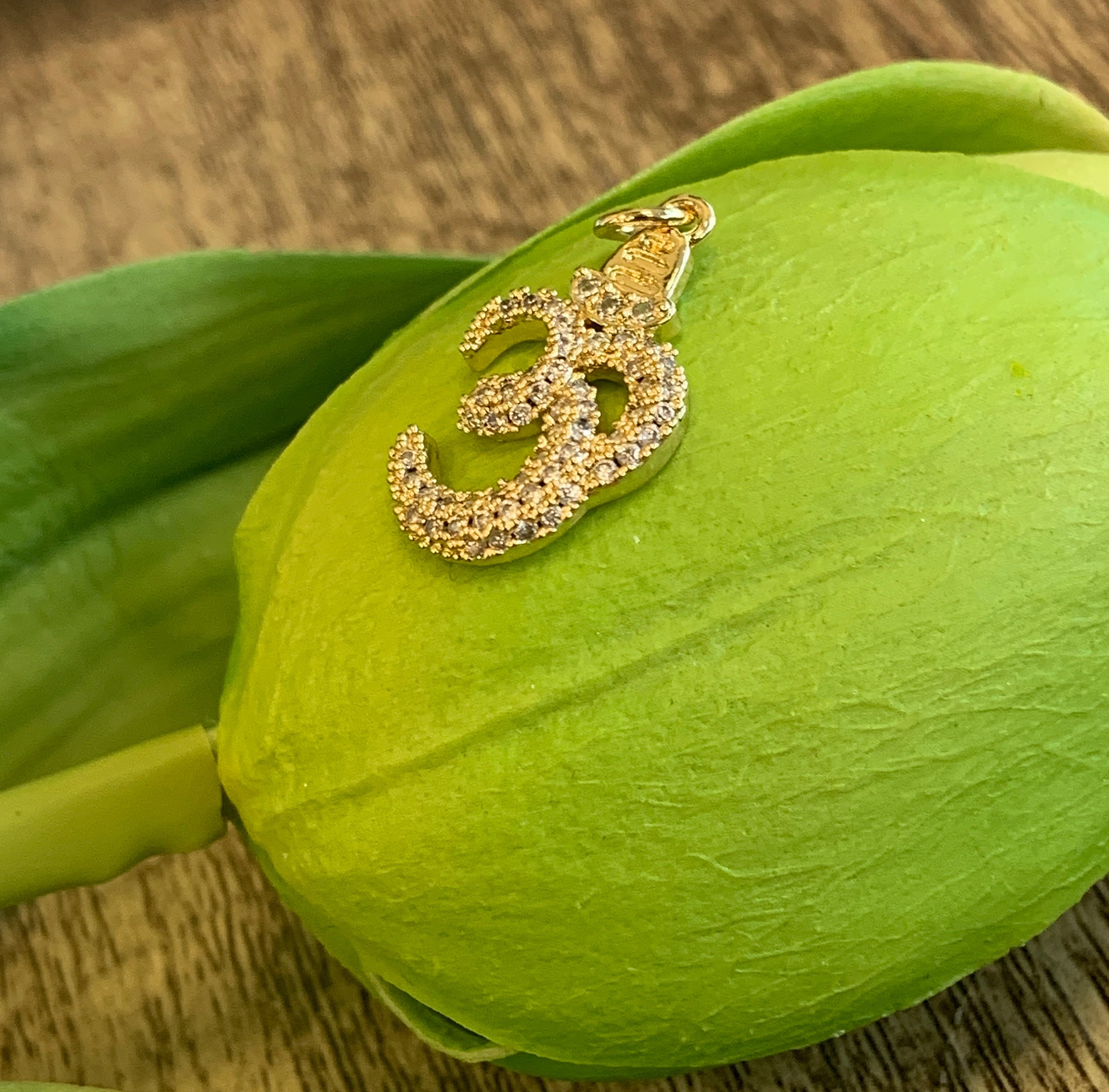 Cubic Zirconia Om Pendant | Bellaire Wholesale