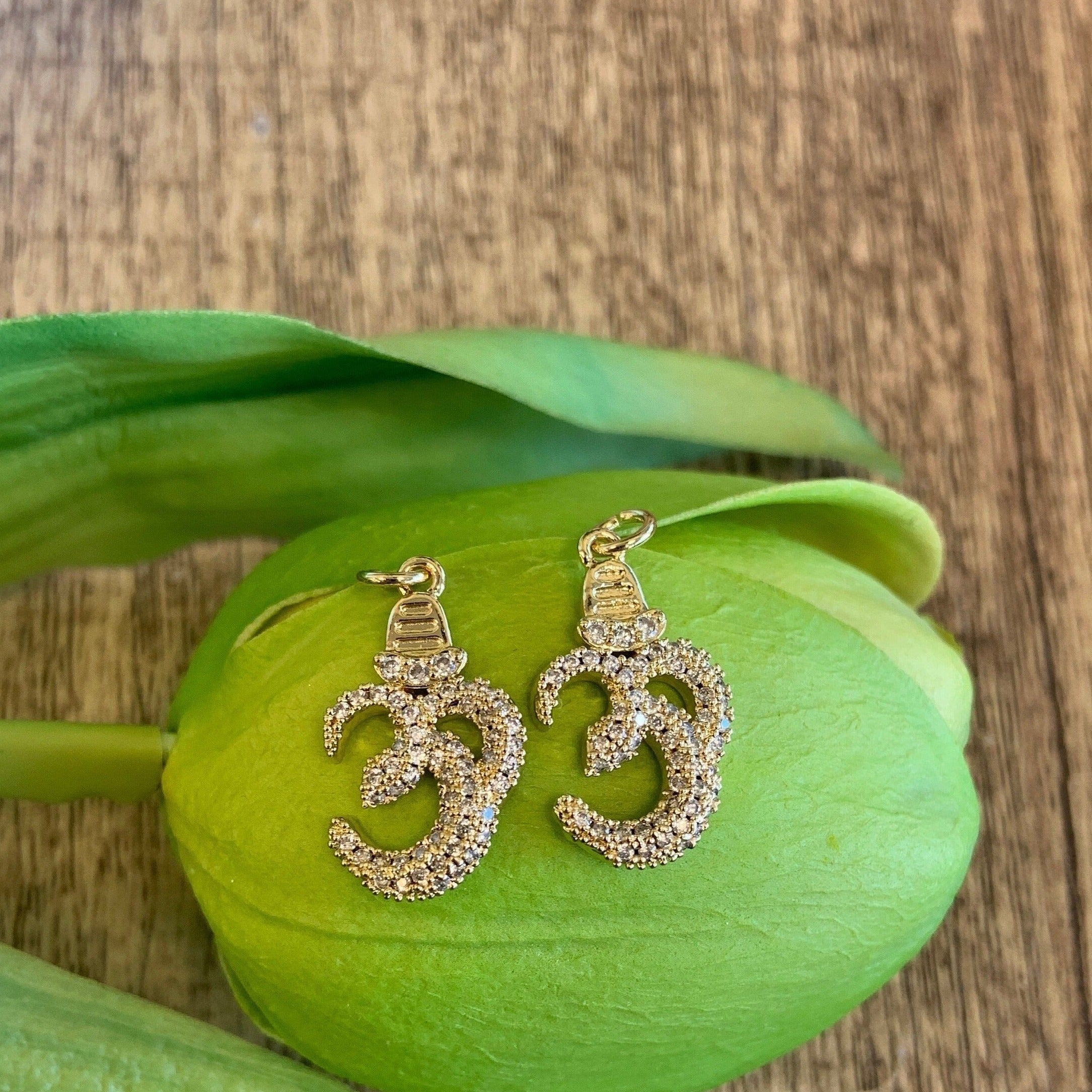 Cubic Zirconia Om Pendant | Bellaire Wholesale