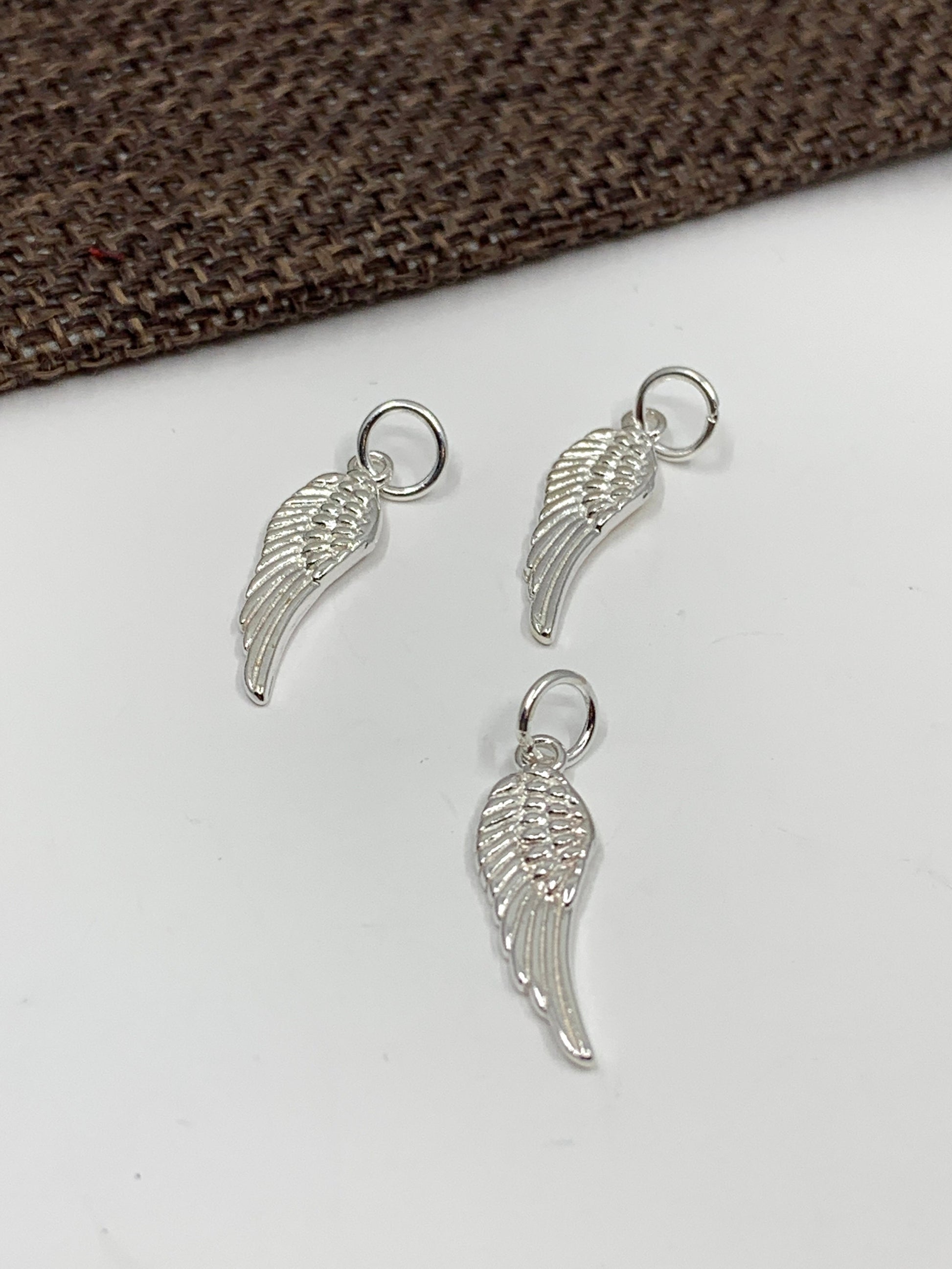 925 Silver Small Angel Wing Charm | Bellaire Wholesale