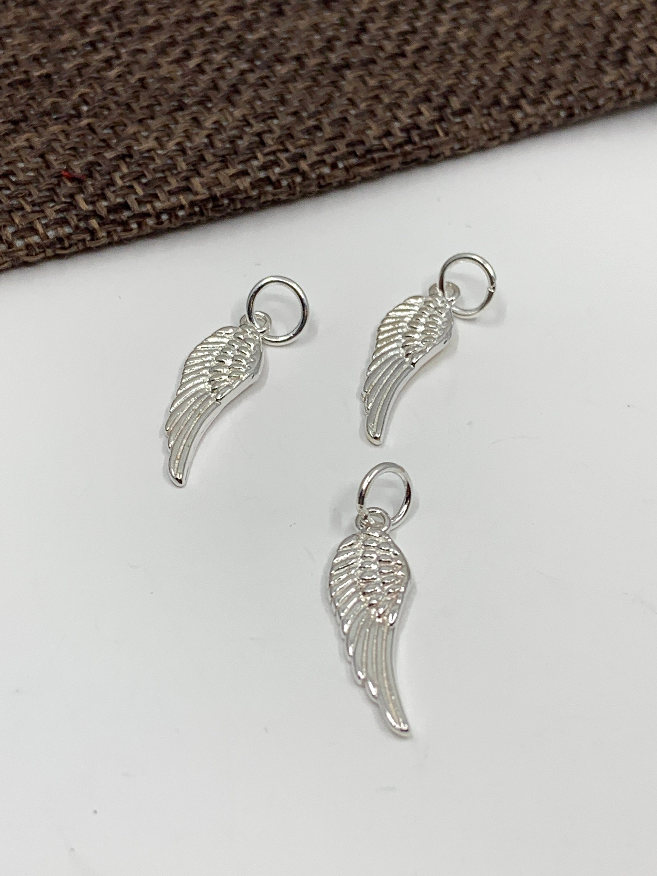 925 Silver Small Angel Wing Charm | Bellaire Wholesale