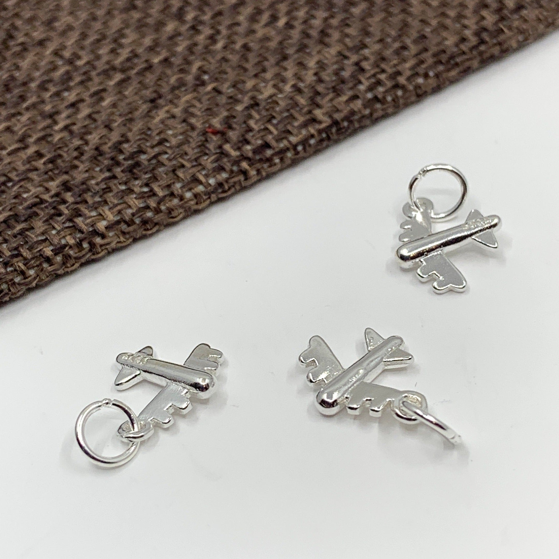 925 Sterling Silver Airplane Charm | Bellaire Wholesale