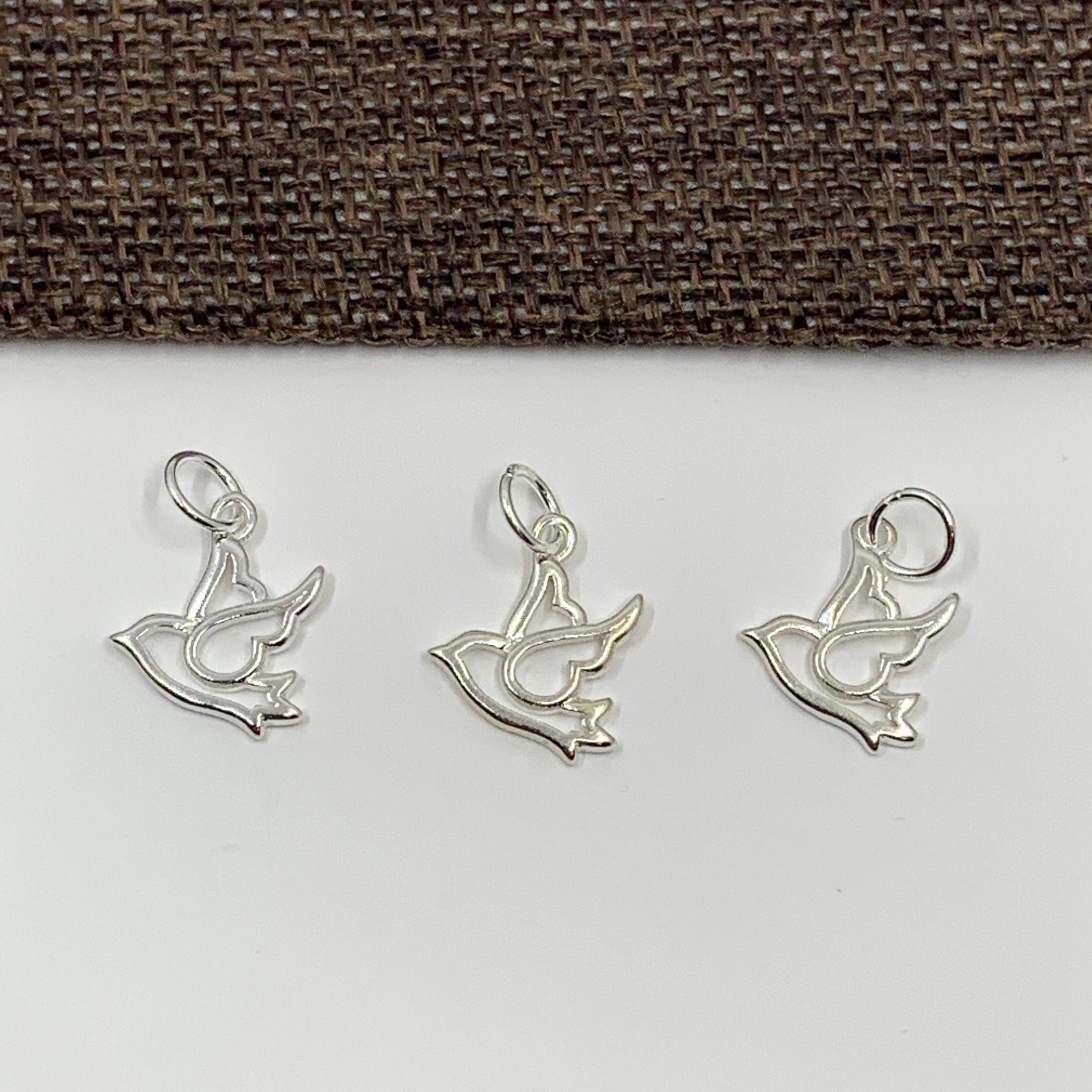 925 Sterling Silver Flying Bird Charm | Bellaire Wholesale