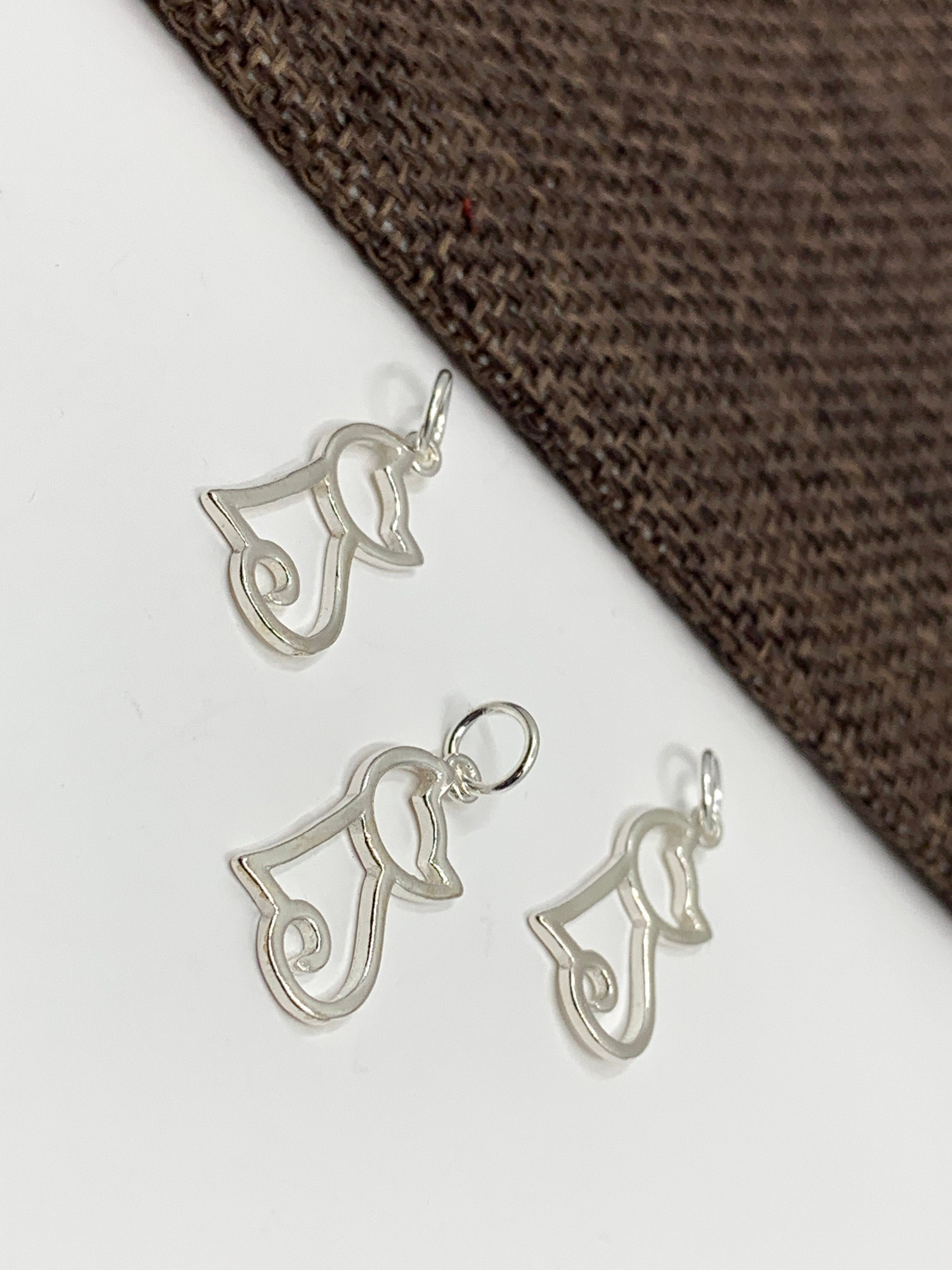 925 Sterling Silver Cat Charm | Bellaire Wholesale