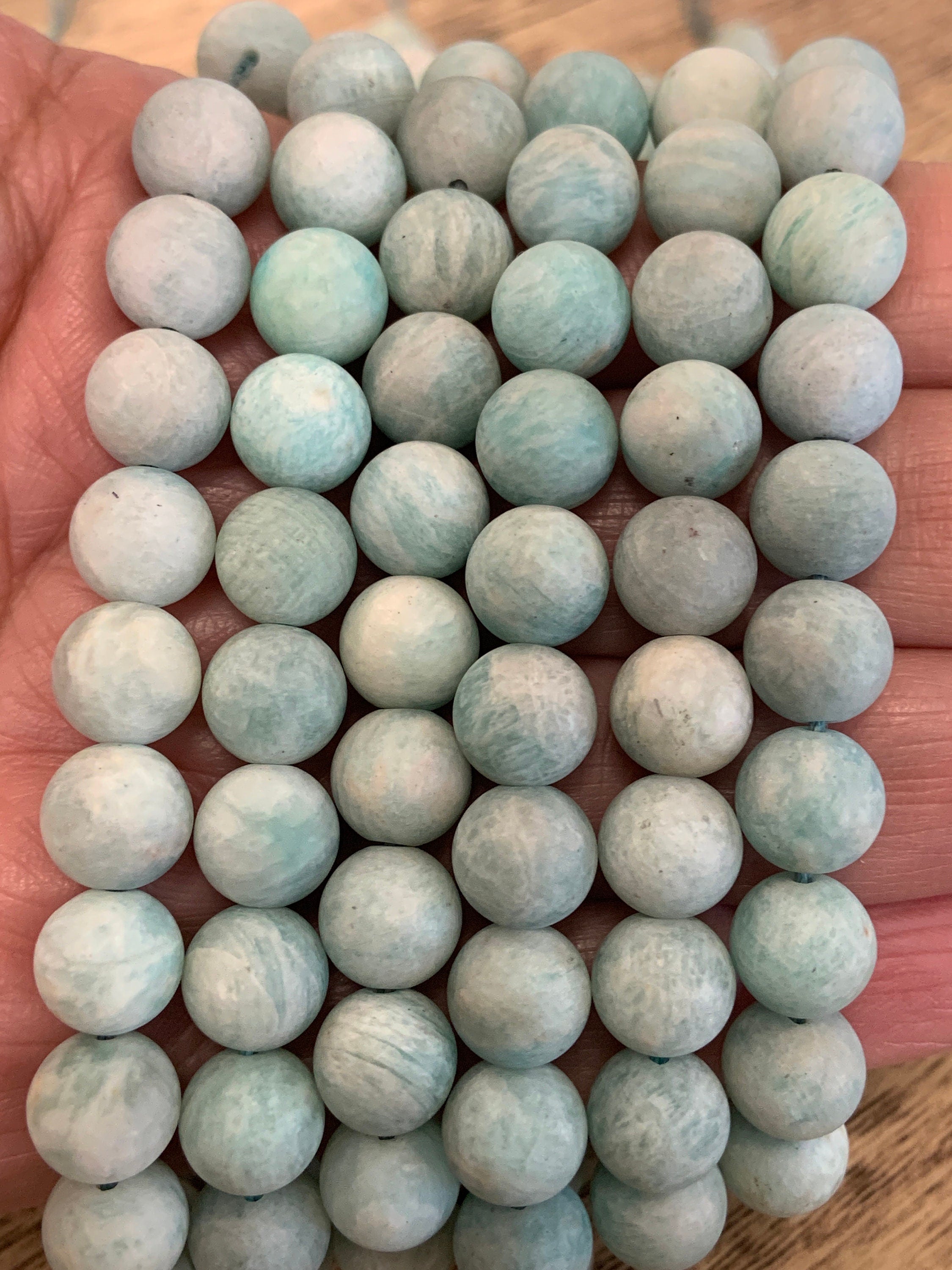 Frosted Blue Amazonite Beads | Bellaire Wholesale