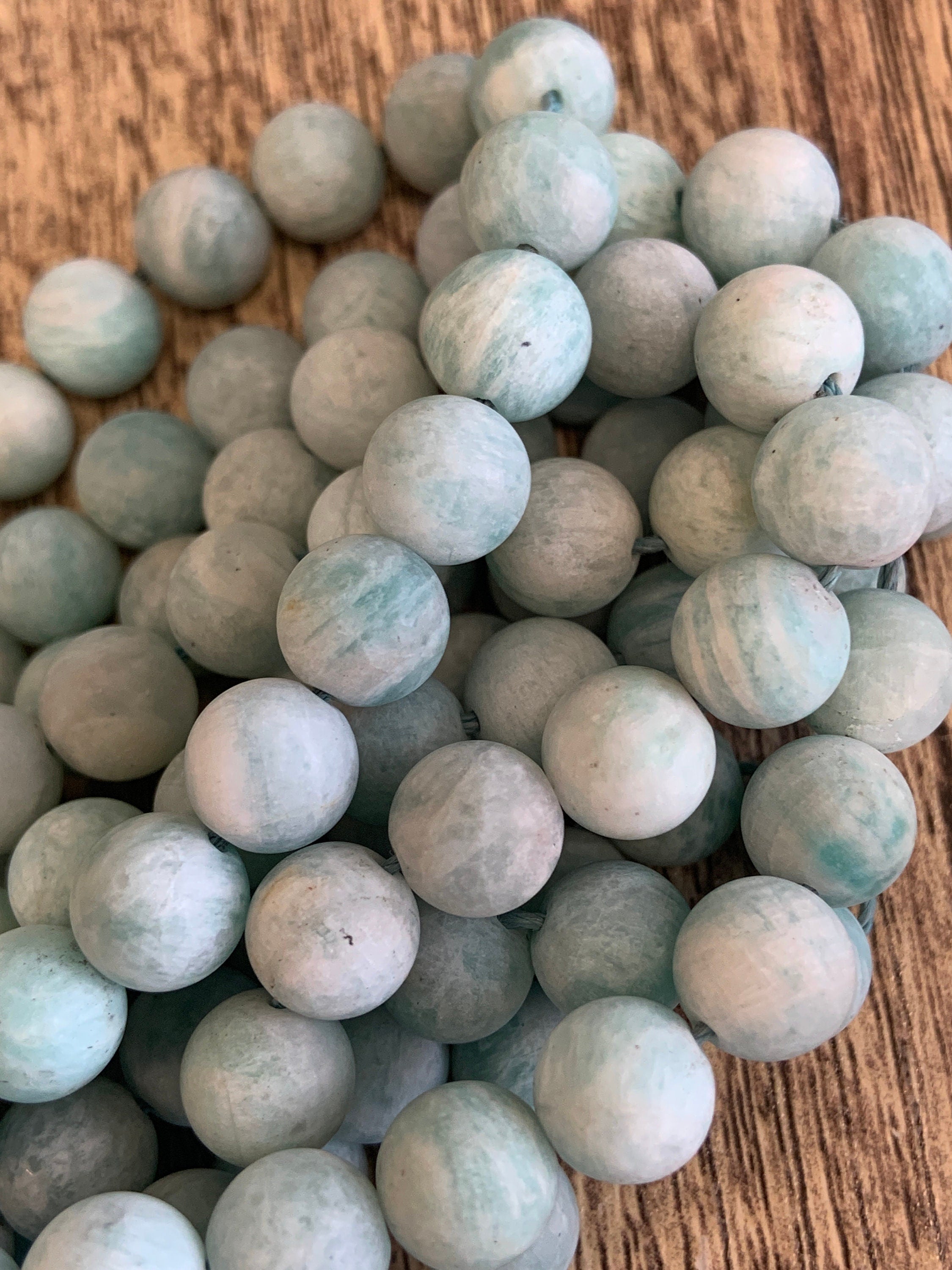Frosted Blue Amazonite Beads | Bellaire Wholesale