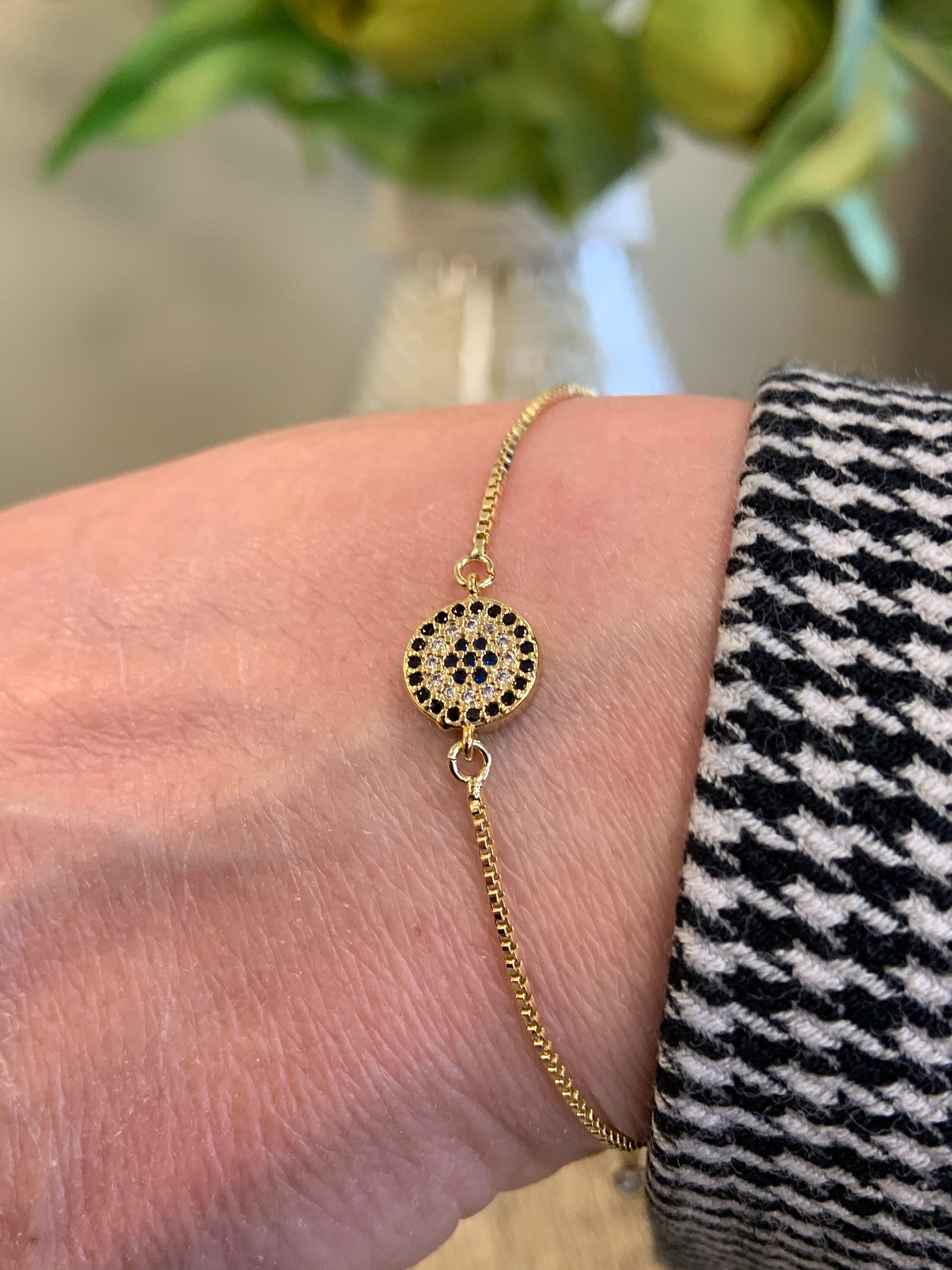 Black Evil Eye Adjustable bracelet | Bellaire Wholesale