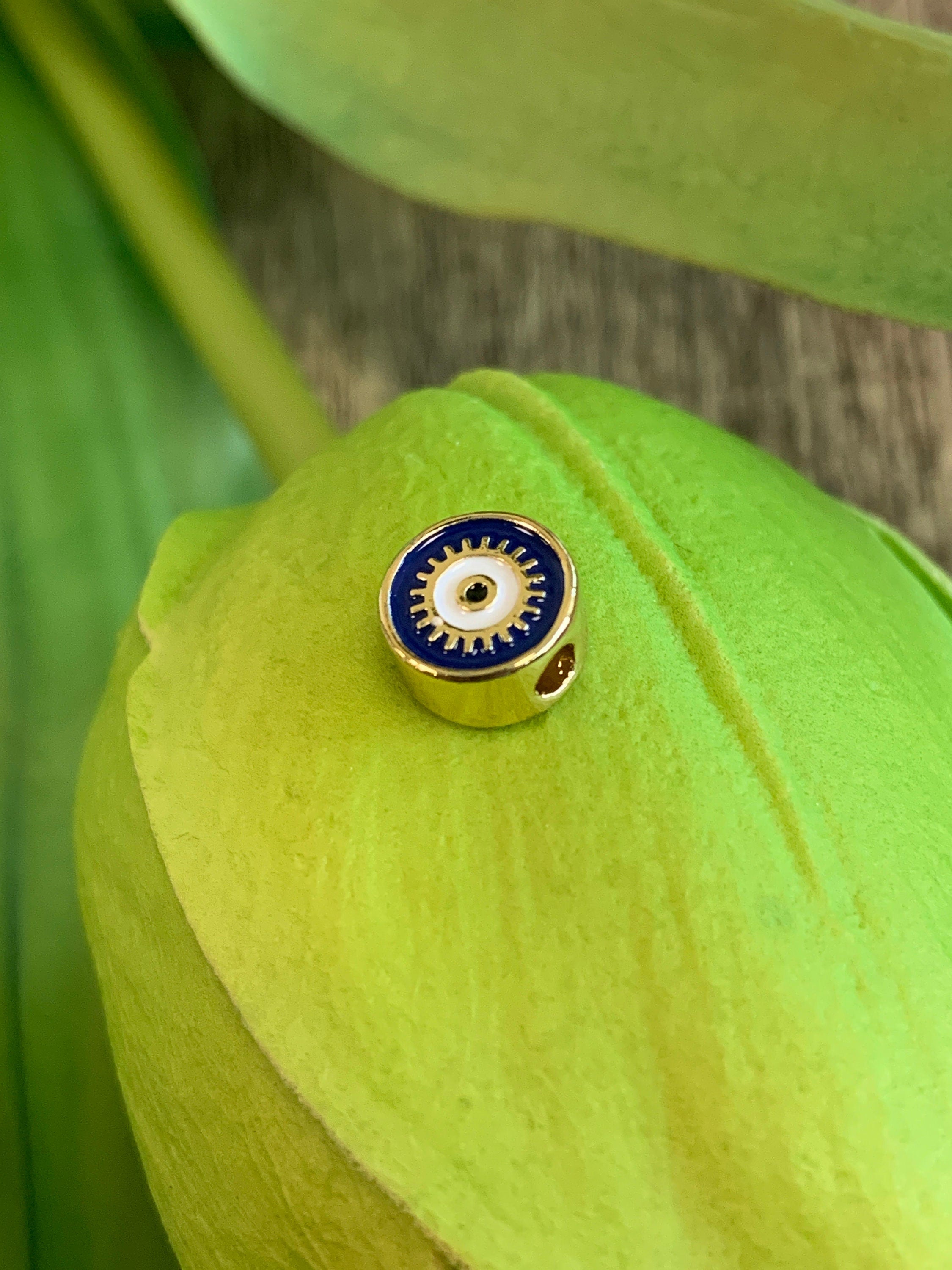 Evil Eye Bead, 18k gold plated | Bellaire Wholesale