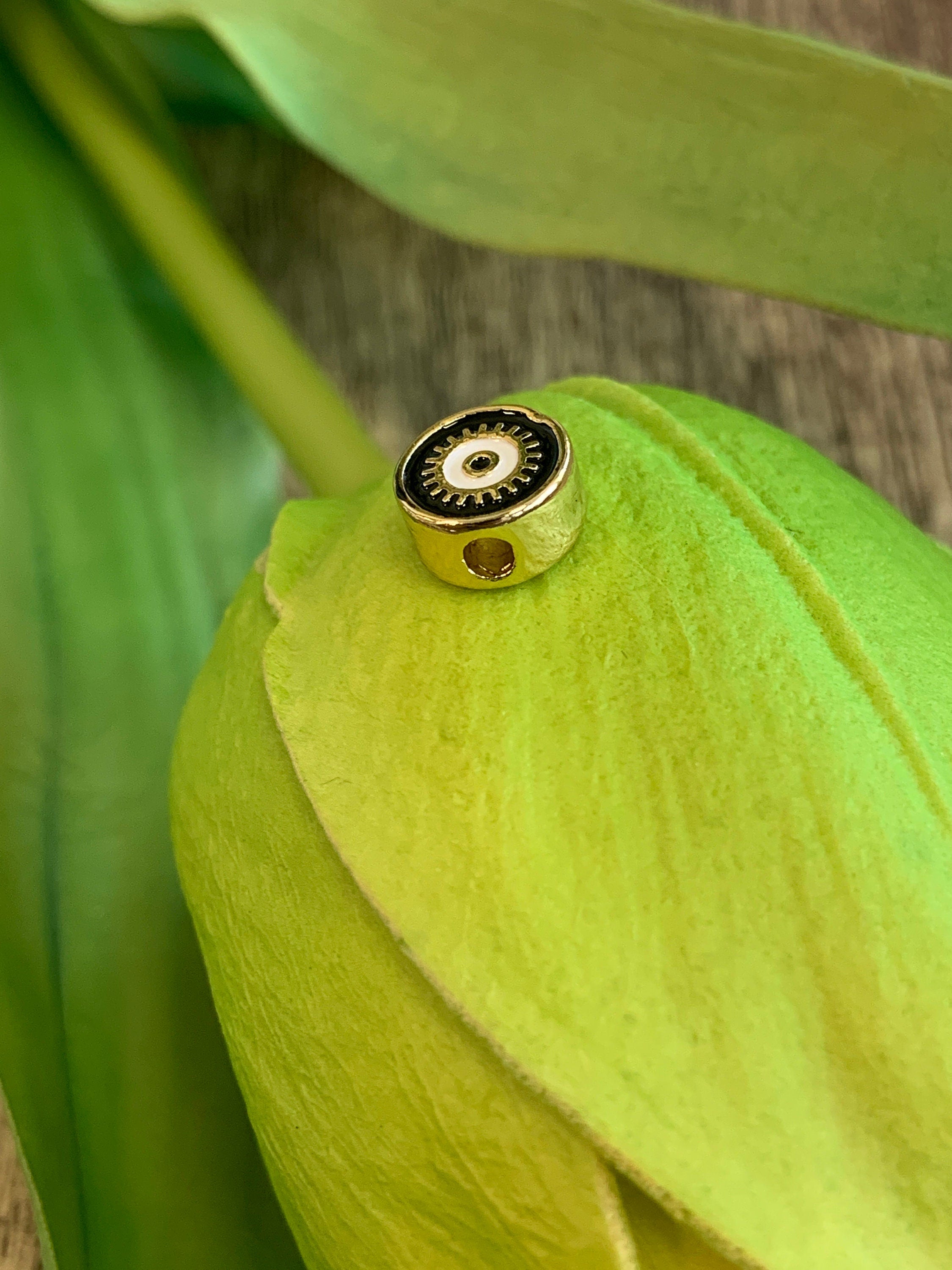 Evil Eye Bead, 18k gold plated | Bellaire Wholesale