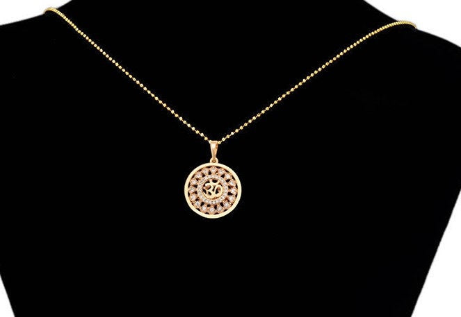 Aum Round Charm, Rose Gold | Bellaire Wholesale