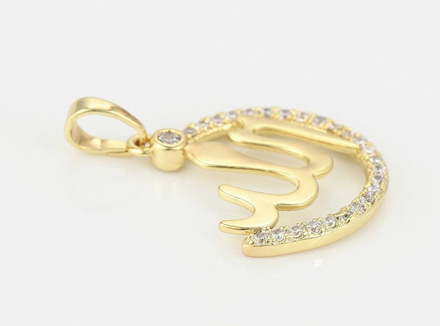 Gold Plated Allah Arabic Pendant | Bellaire Wholesale