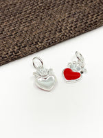 925 Sterling Silver Red Heart Charm | Bellaire Wholesale