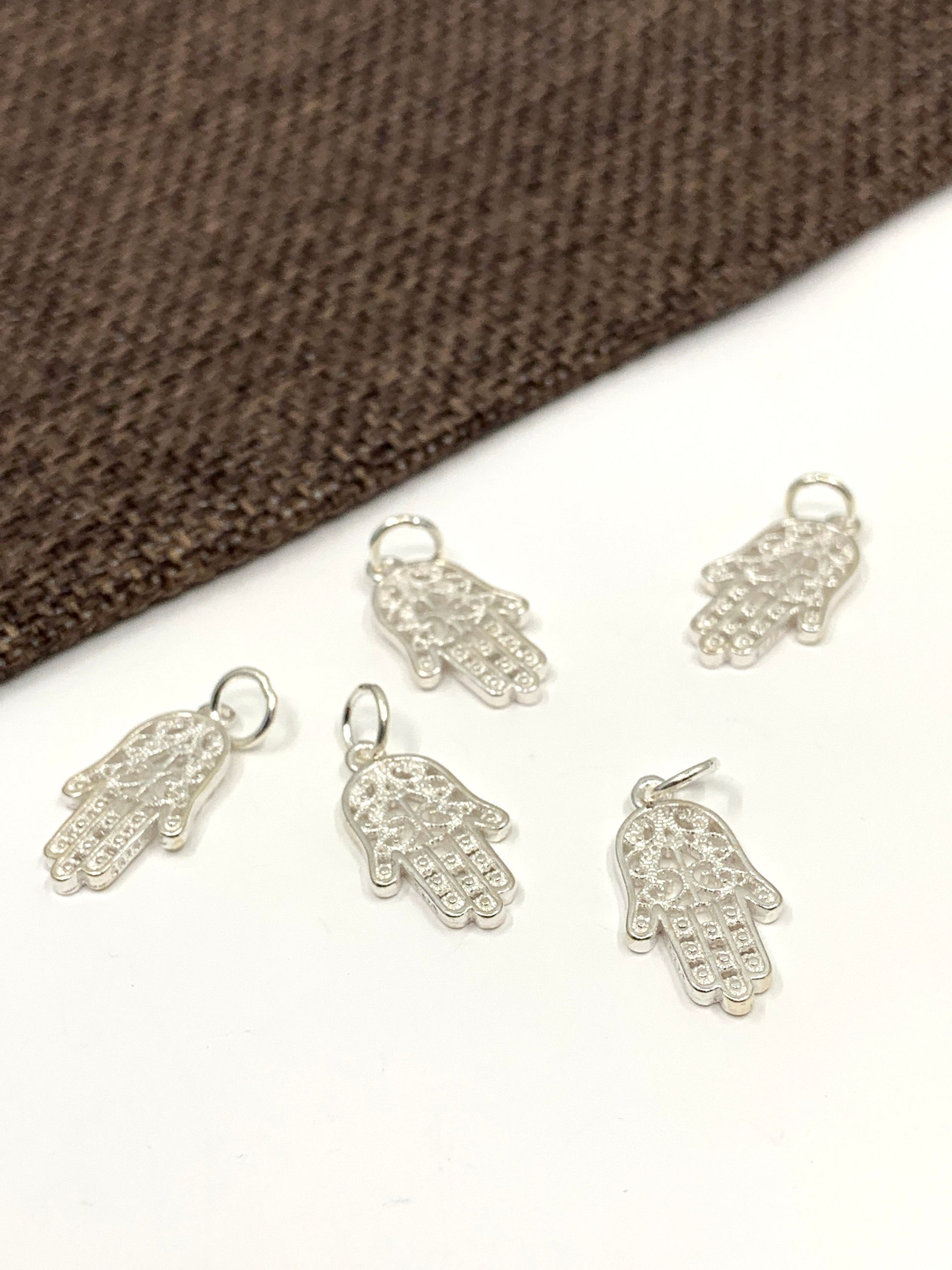 925 Sterling Silver Filigree Hamsa Charm | Bellaire Wholesale