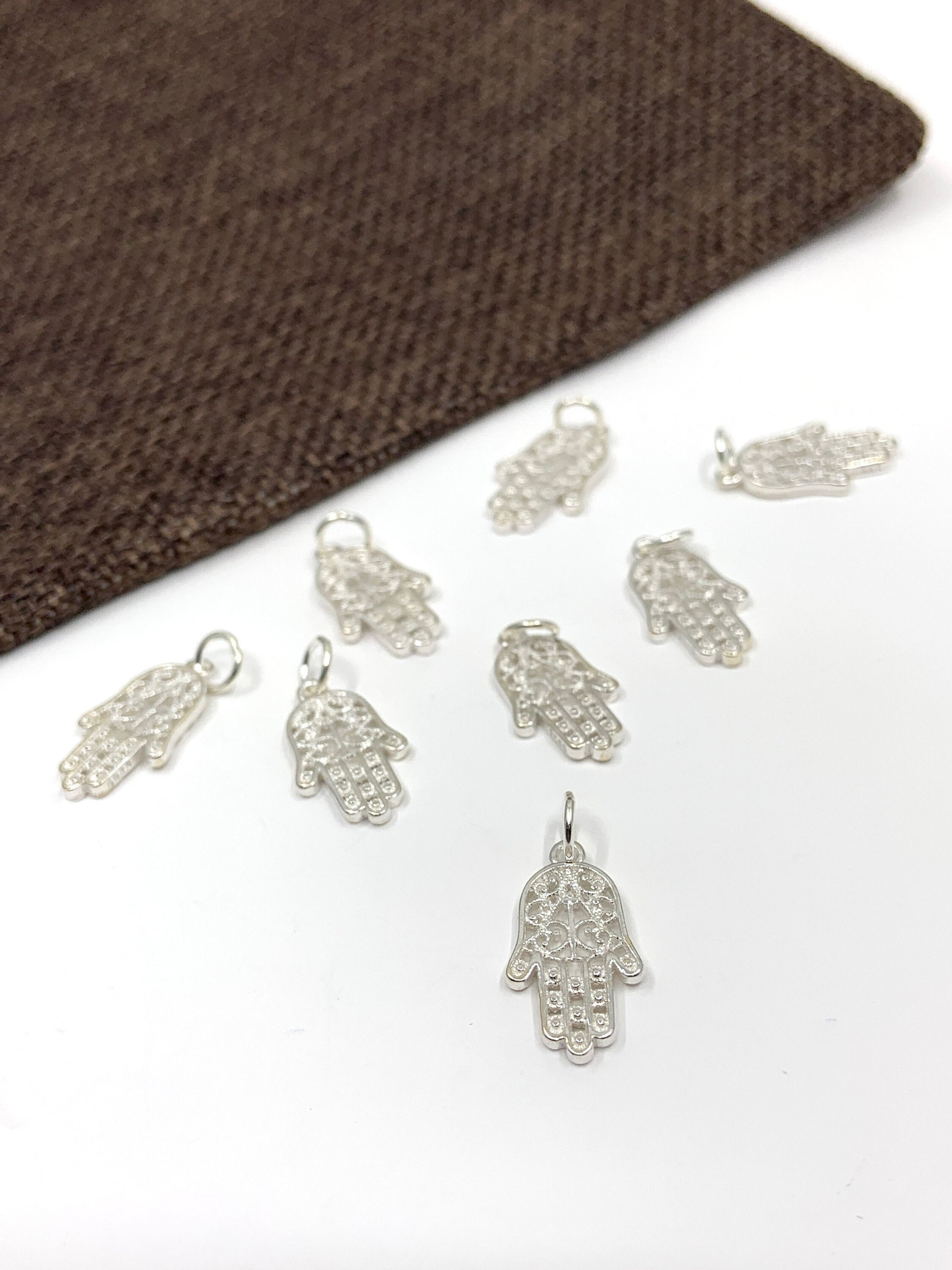 925 Sterling Silver Filigree Hamsa Charm | Bellaire Wholesale