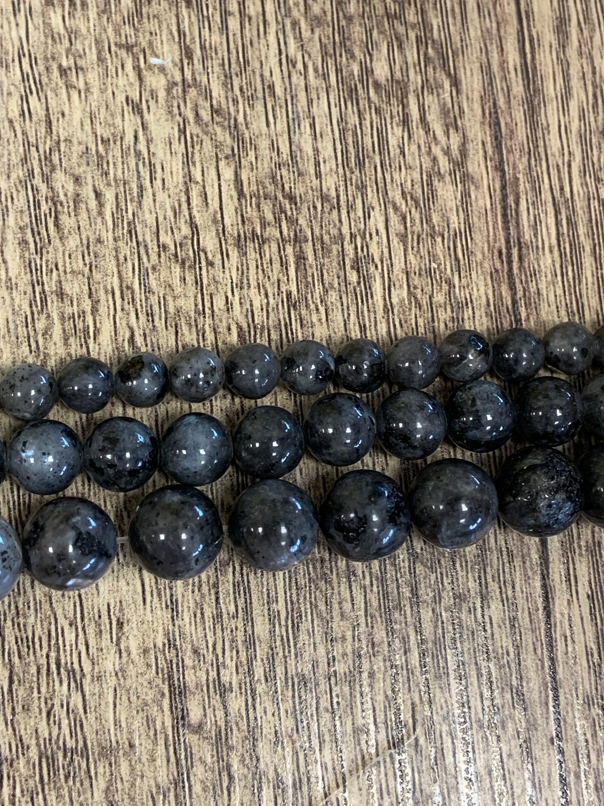 Larvikite Stone Bead - Mala beads DIY Jewelry