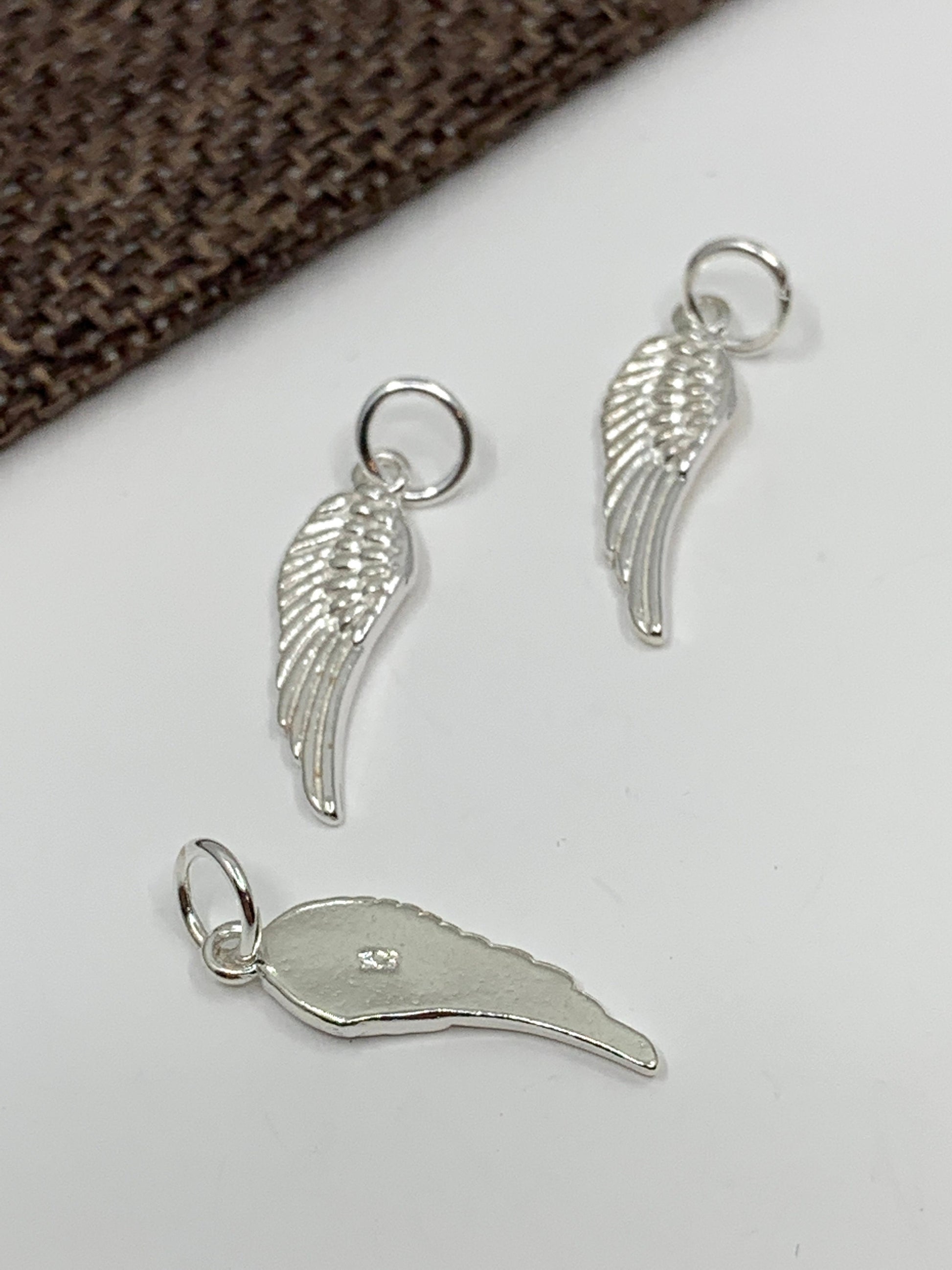 925 Silver Small Angel Wing Charm | Bellaire Wholesale