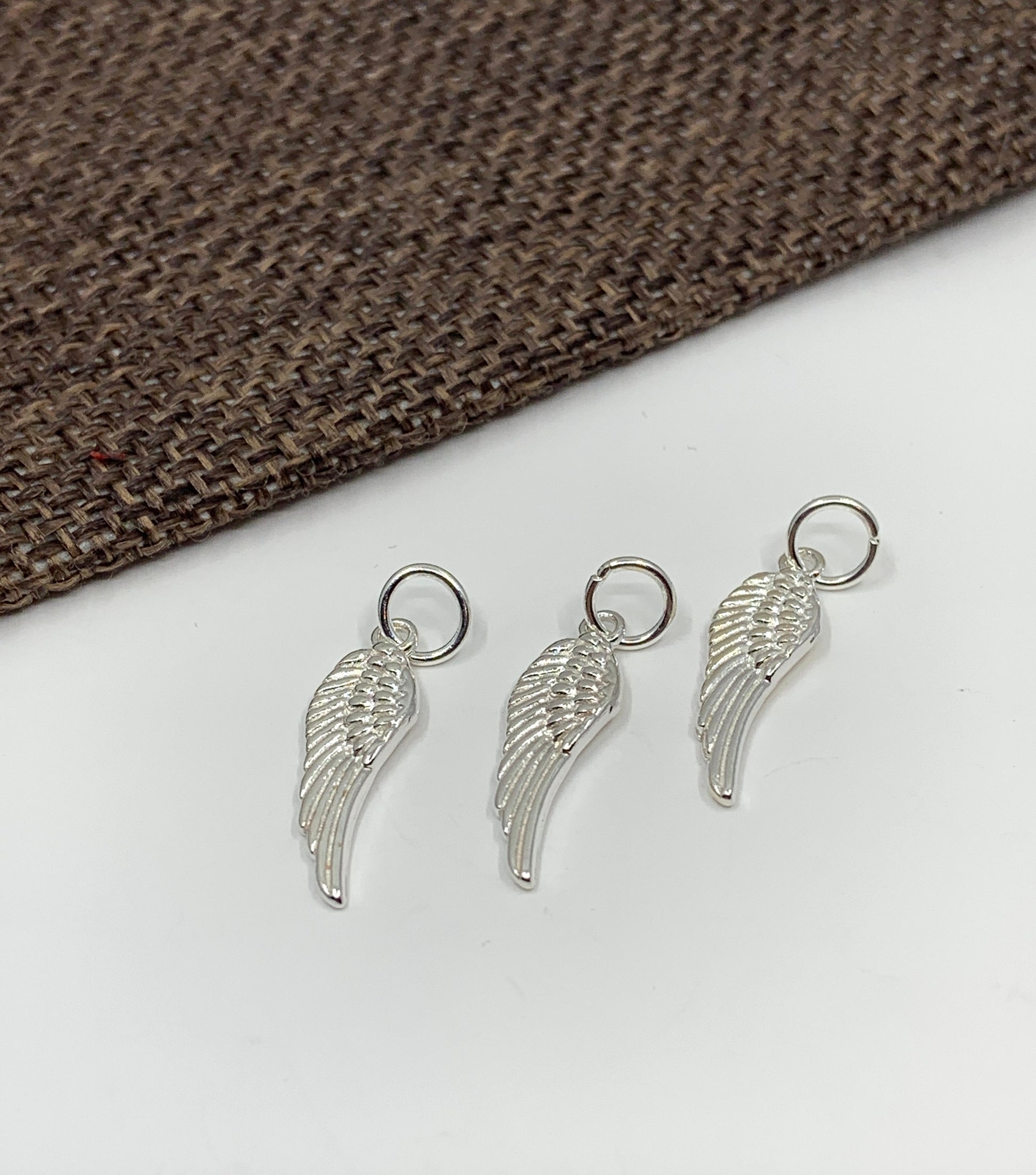925 Silver Small Angel Wing Charm | Bellaire Wholesale