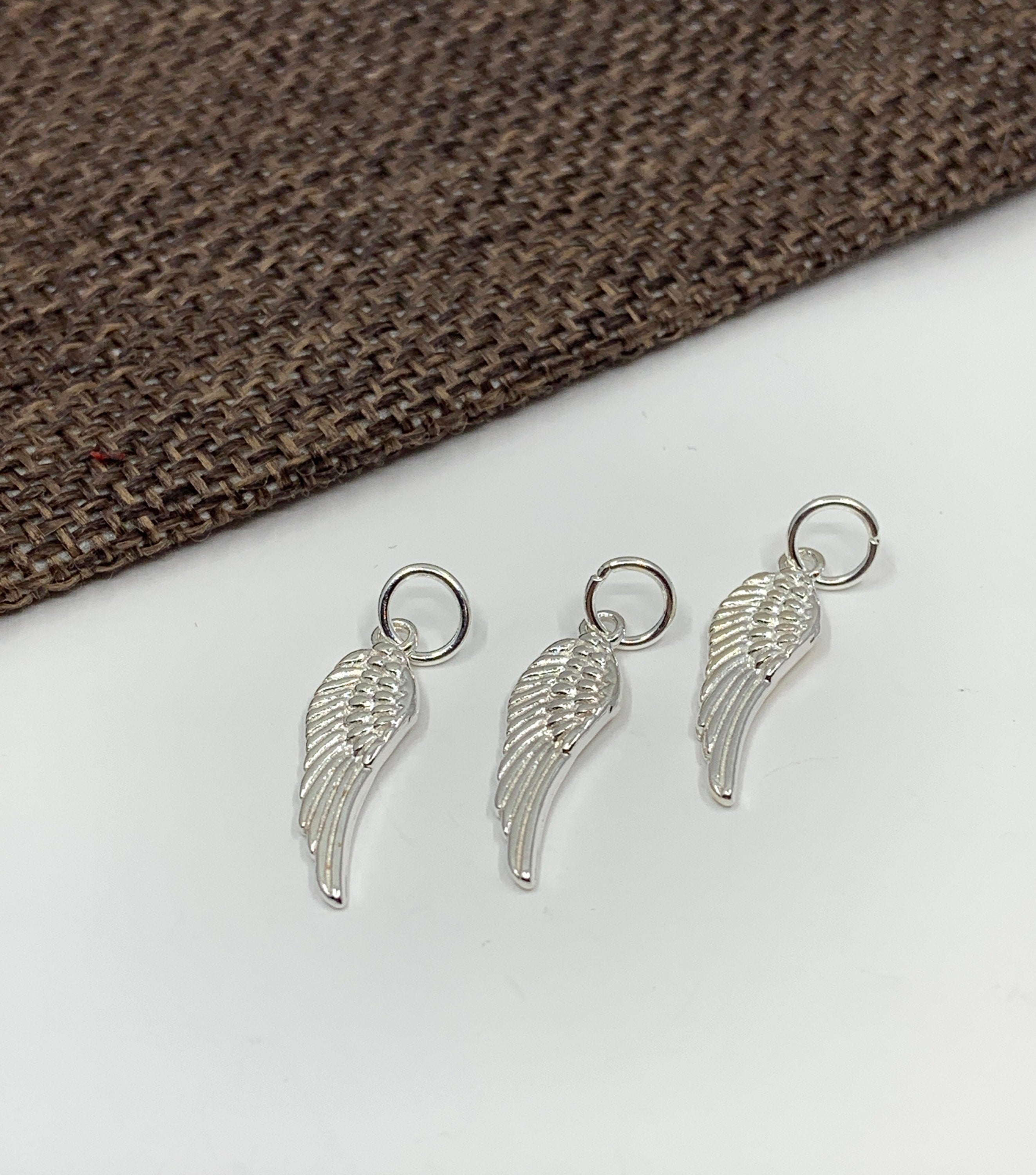 925 Silver Small Angel Wing Charm | Bellaire Wholesale