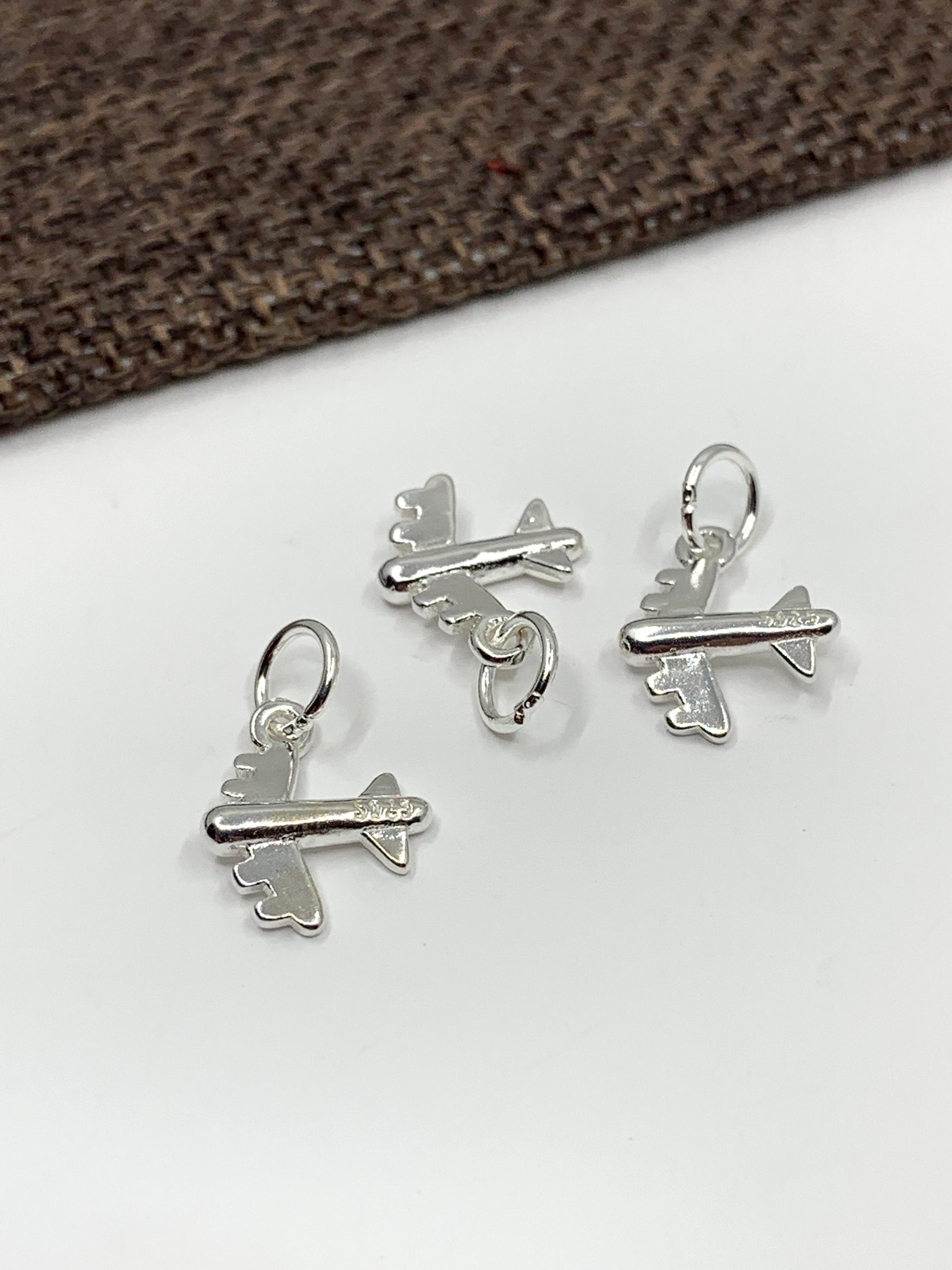 925 Sterling Silver Airplane Charm | Bellaire Wholesale