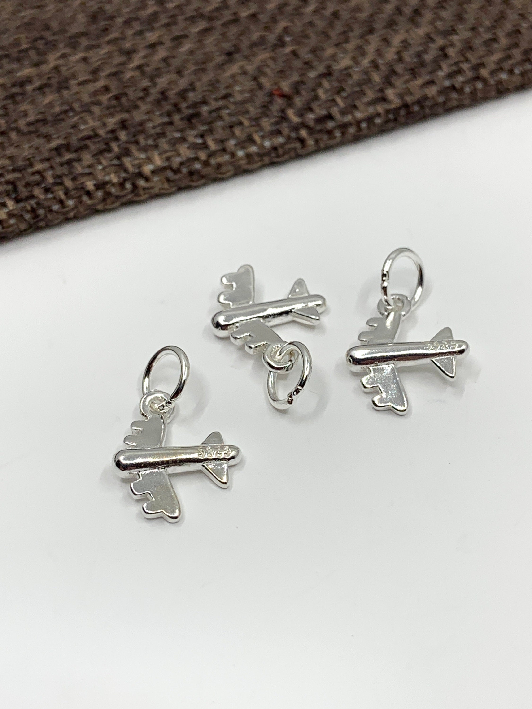 925 Sterling Silver Airplane Charm | Bellaire Wholesale