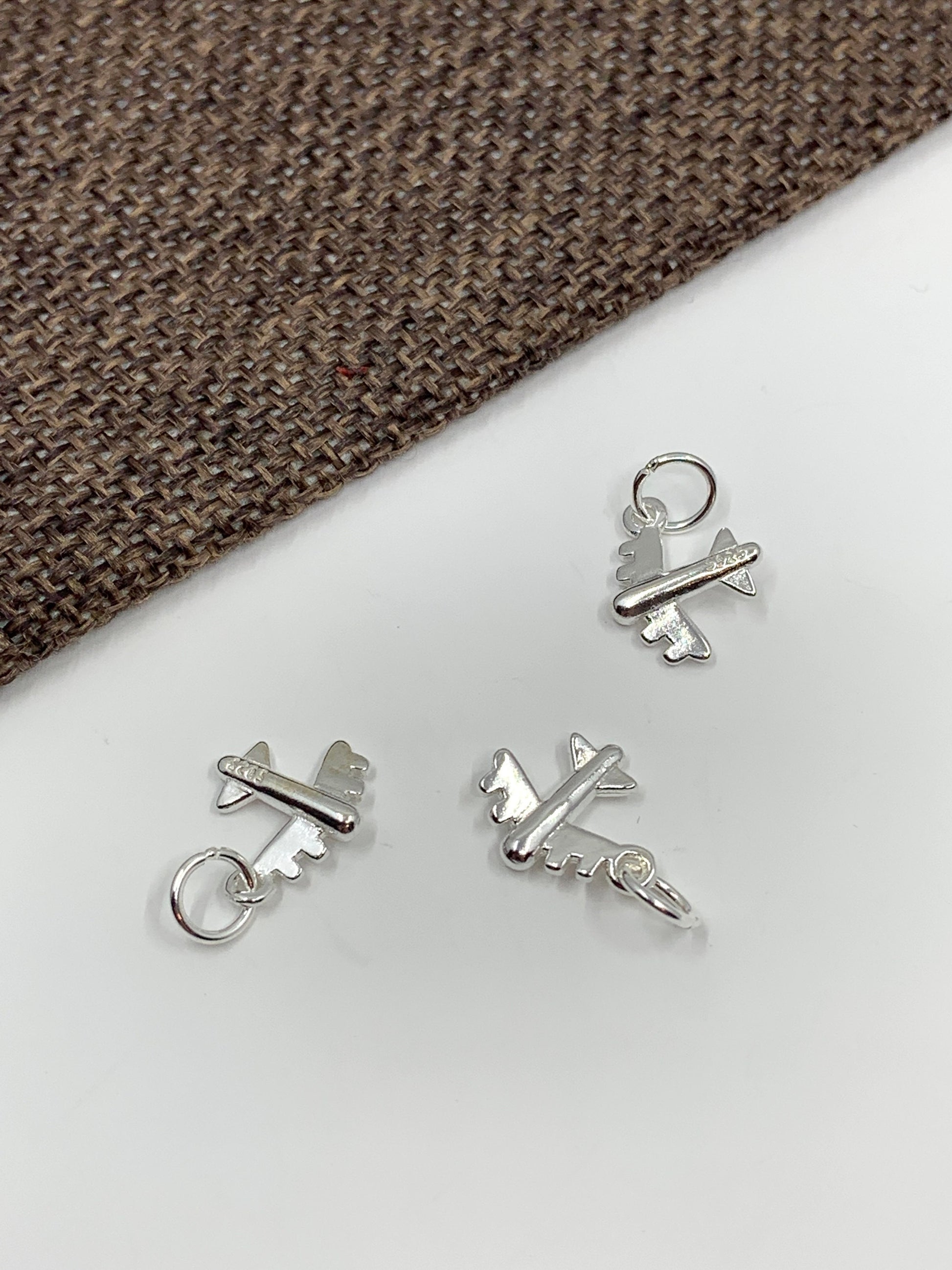 925 Sterling Silver Airplane Charm | Bellaire Wholesale