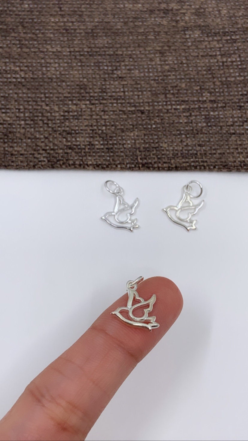 925 Sterling Silver Flying Bird Charm | Bellaire Wholesale