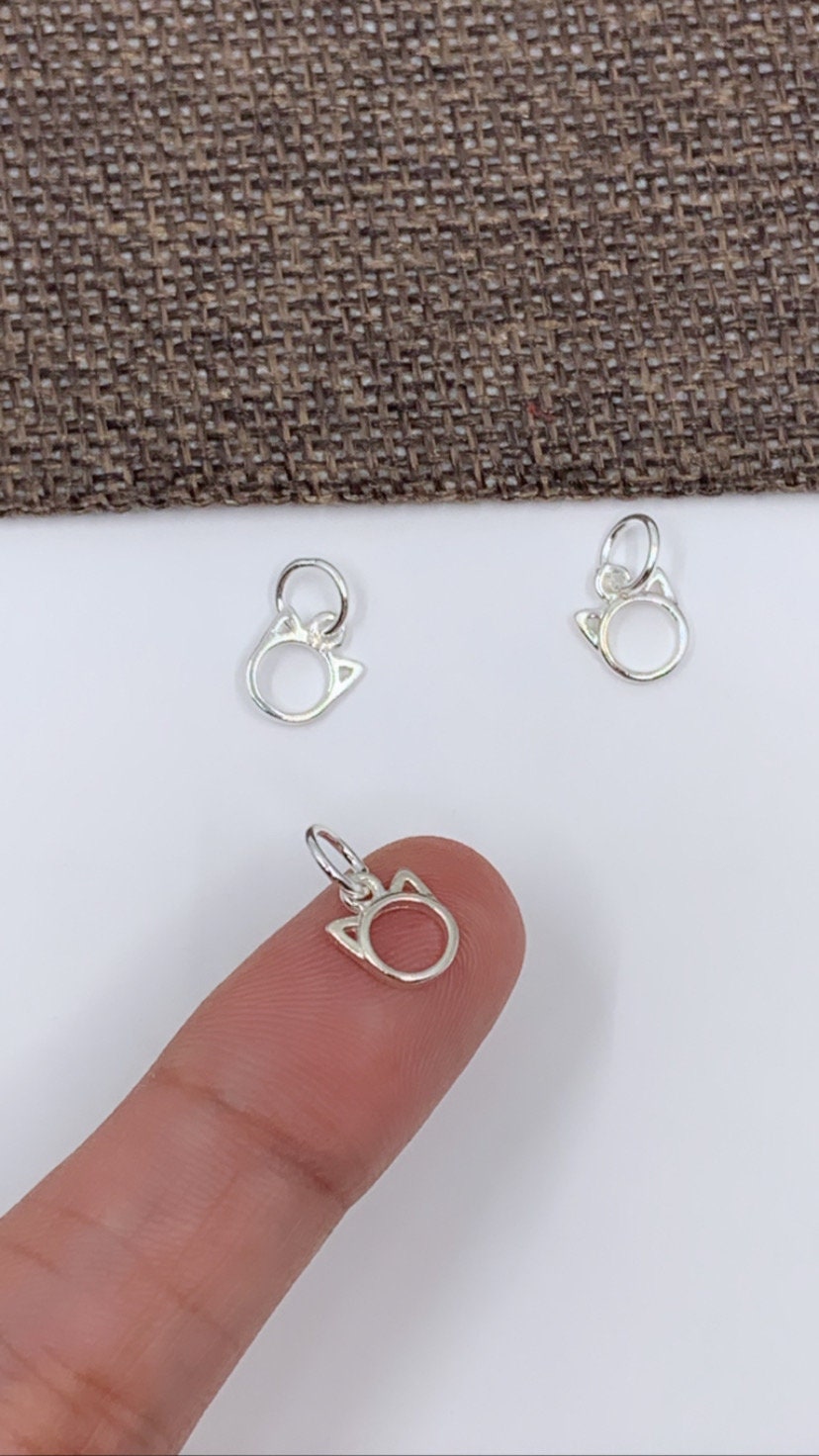 925 Sterling Small Cat Head Charm | Bellaire Wholesale