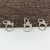 925 Sterling Small Cat Head Charm | Bellaire Wholesale