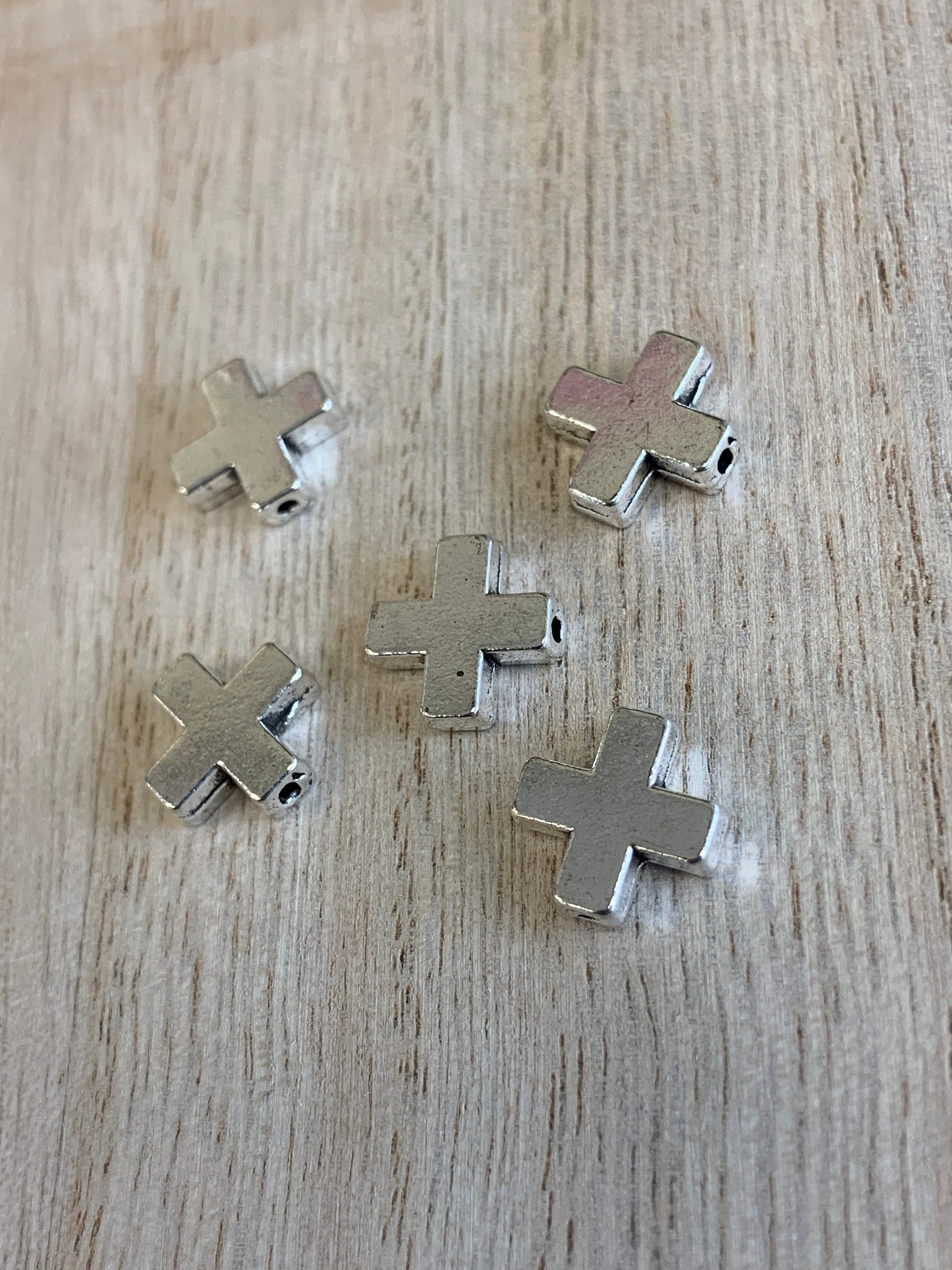 Alloy Rhodium Cross Bead | Bellaire Wholesale