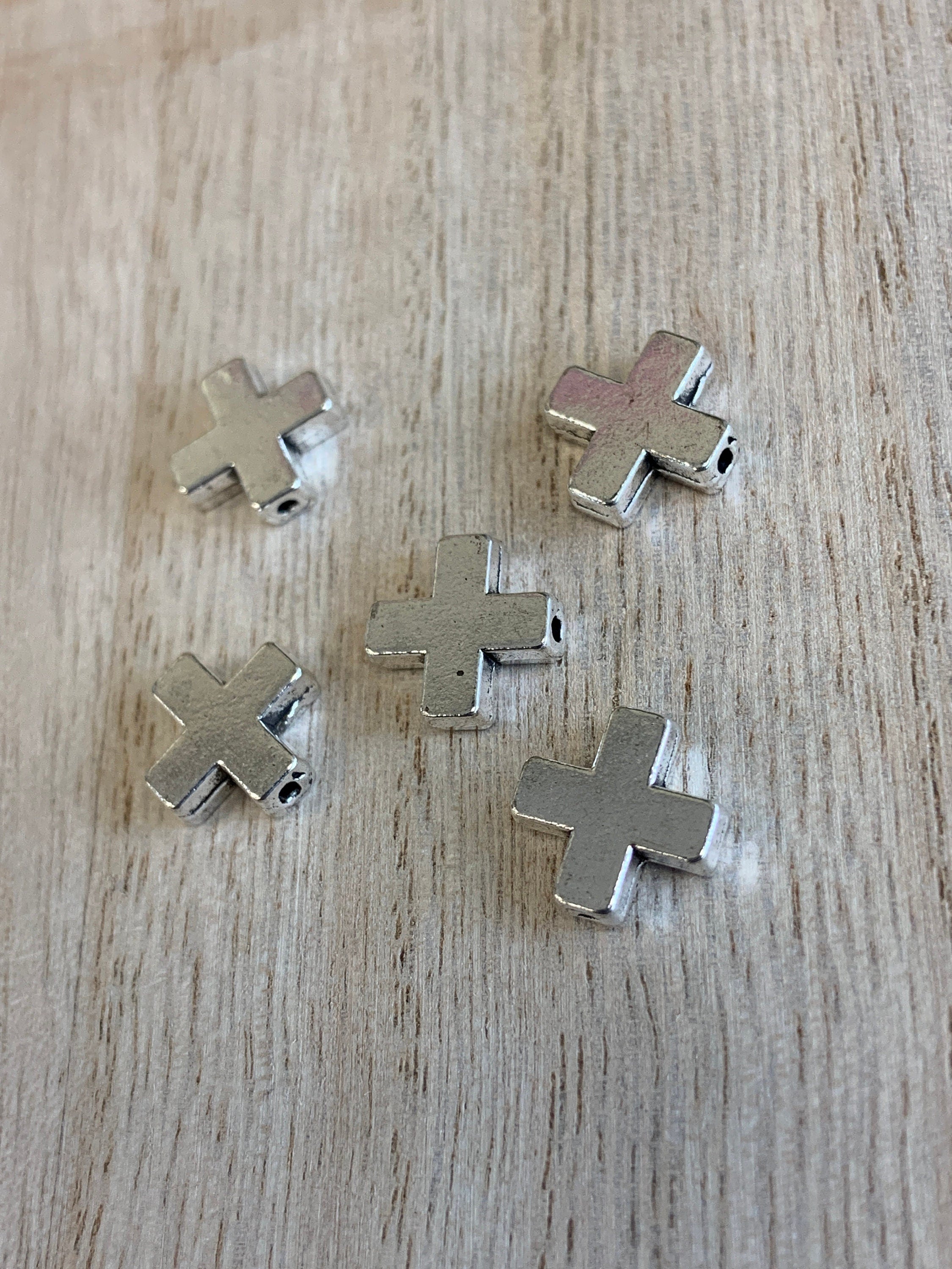 Alloy Rhodium Cross Bead | Bellaire Wholesale