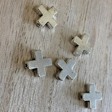Alloy Rhodium Cross Bead | Bellaire Wholesale