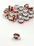 6mm, 8mm Orange-Red Roundels | Bellaire Wholesale