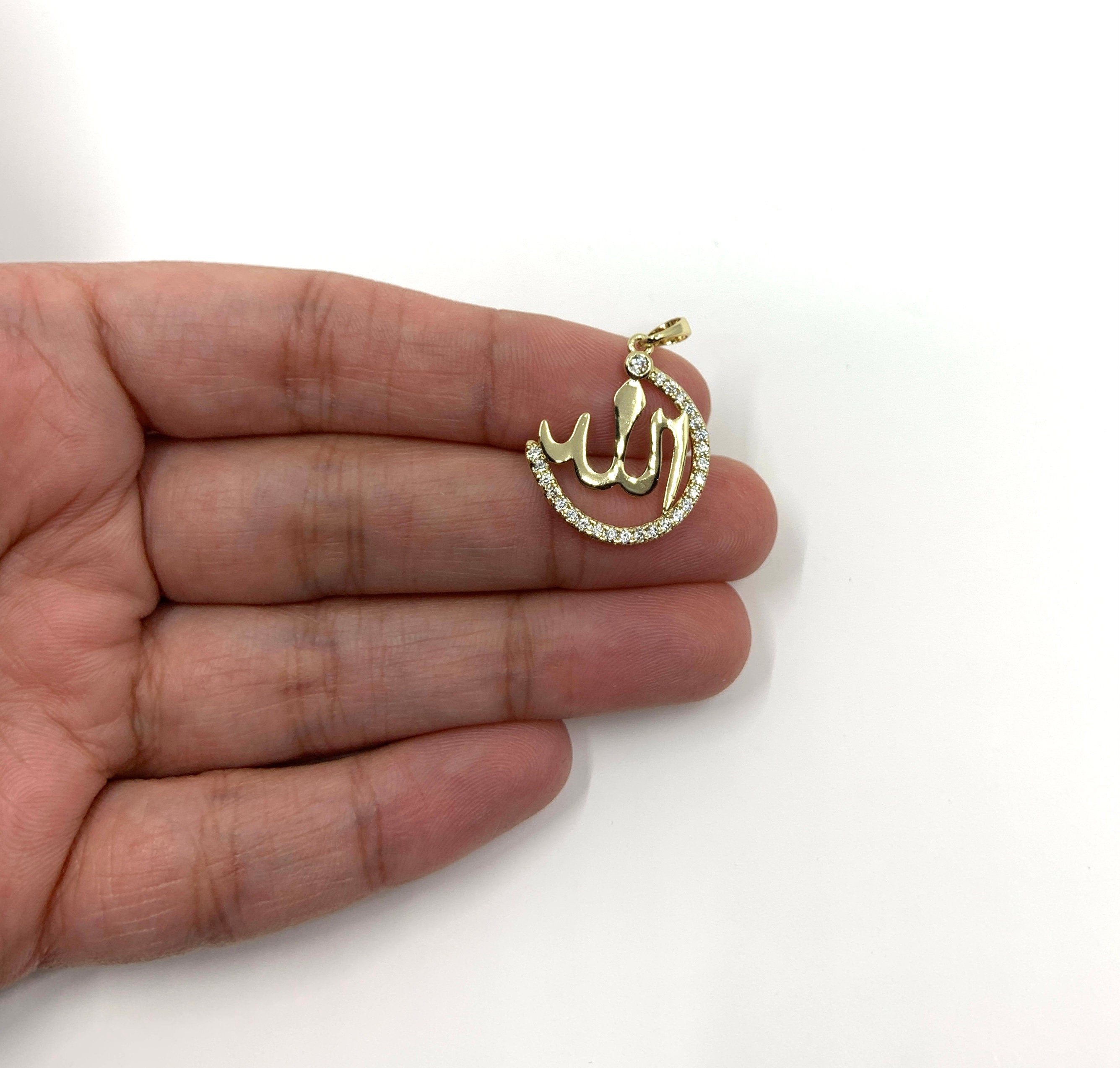 Gold Plated Allah Arabic Pendant | Bellaire Wholesale