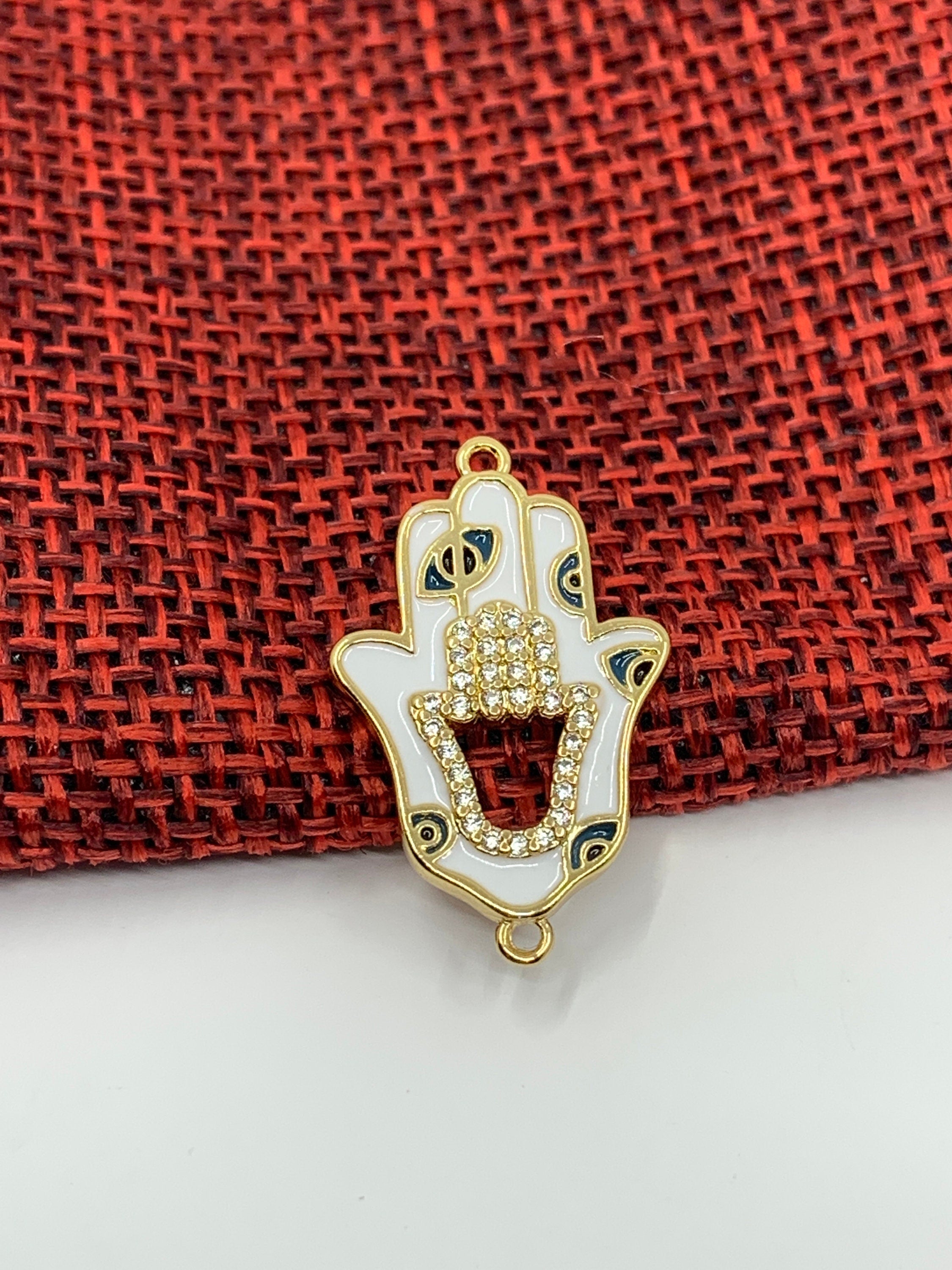 Hamsa with Evil Eye Connector | Bellaire Wholesale
