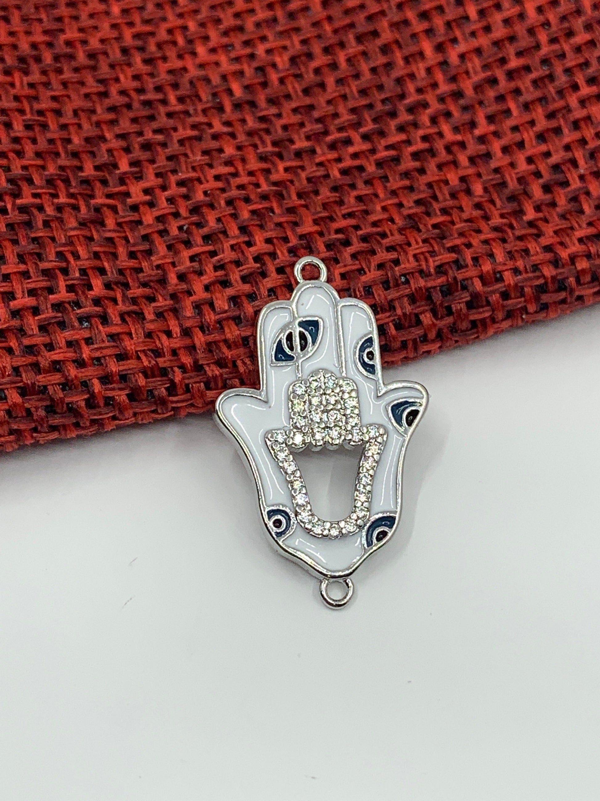 Hamsa with Evil Eye Connector | Bellaire Wholesale