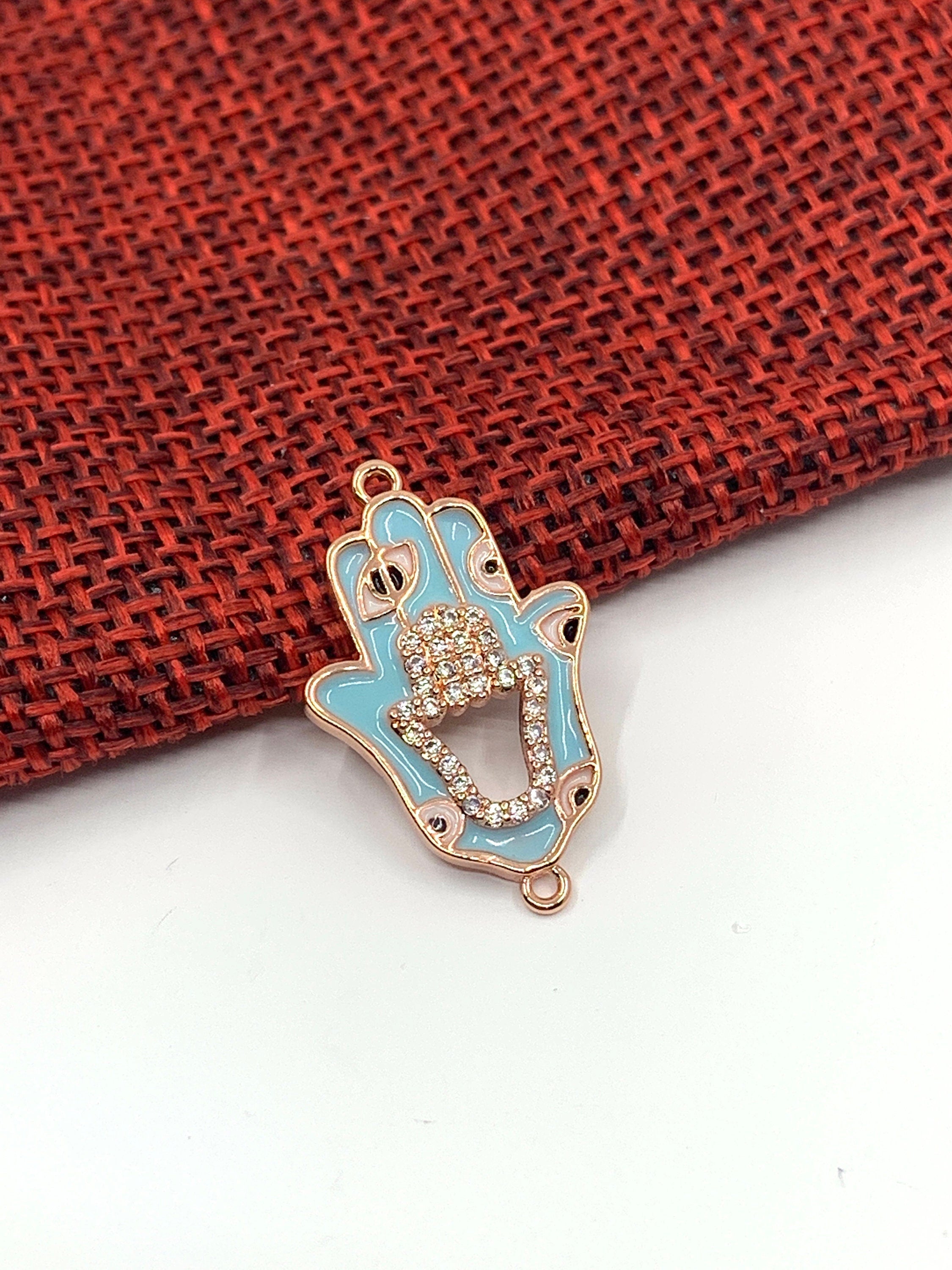 Hamsa with Evil Eye Connector | Bellaire Wholesale