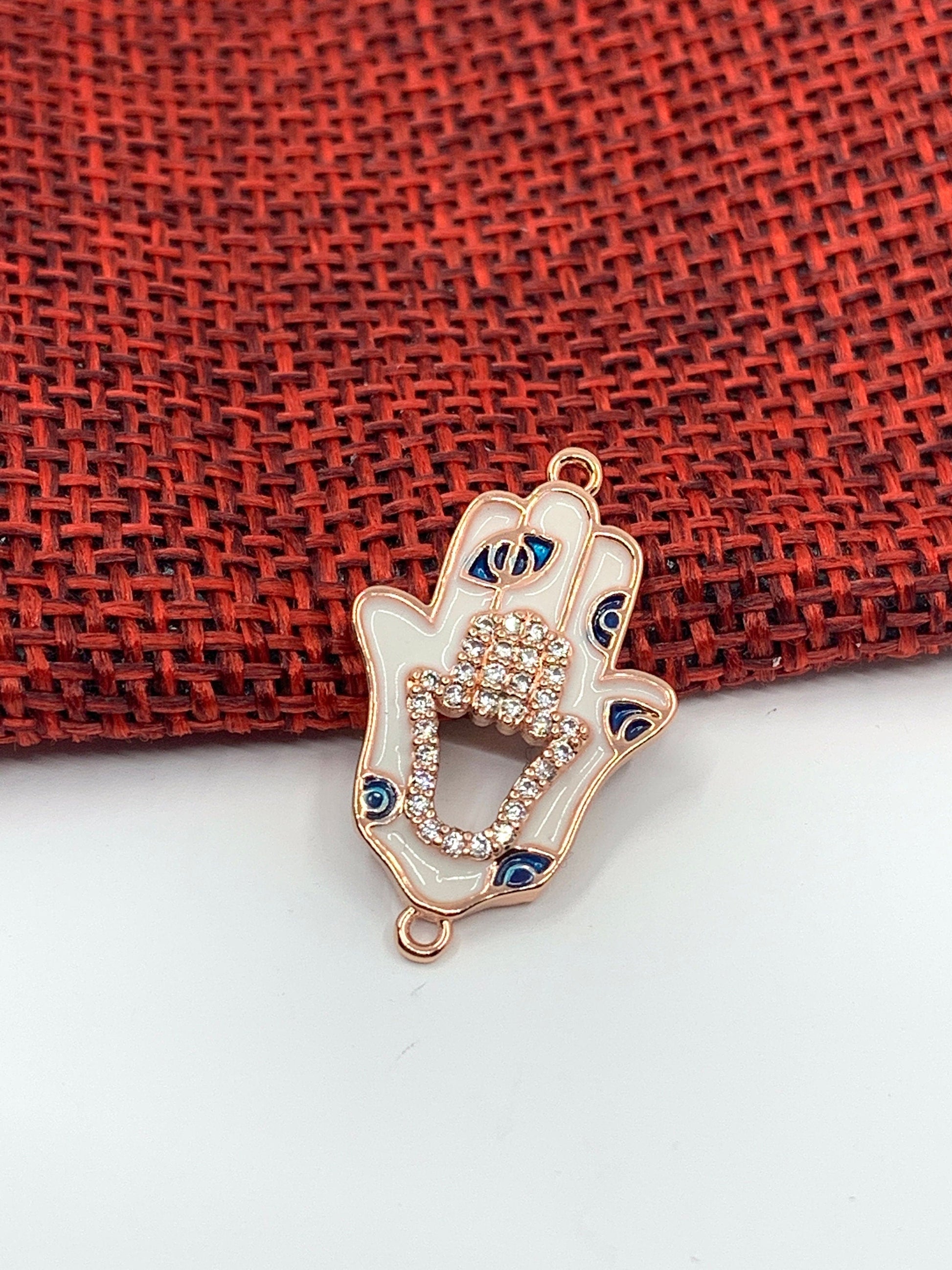 Hamsa with Evil Eye Connector | Bellaire Wholesale