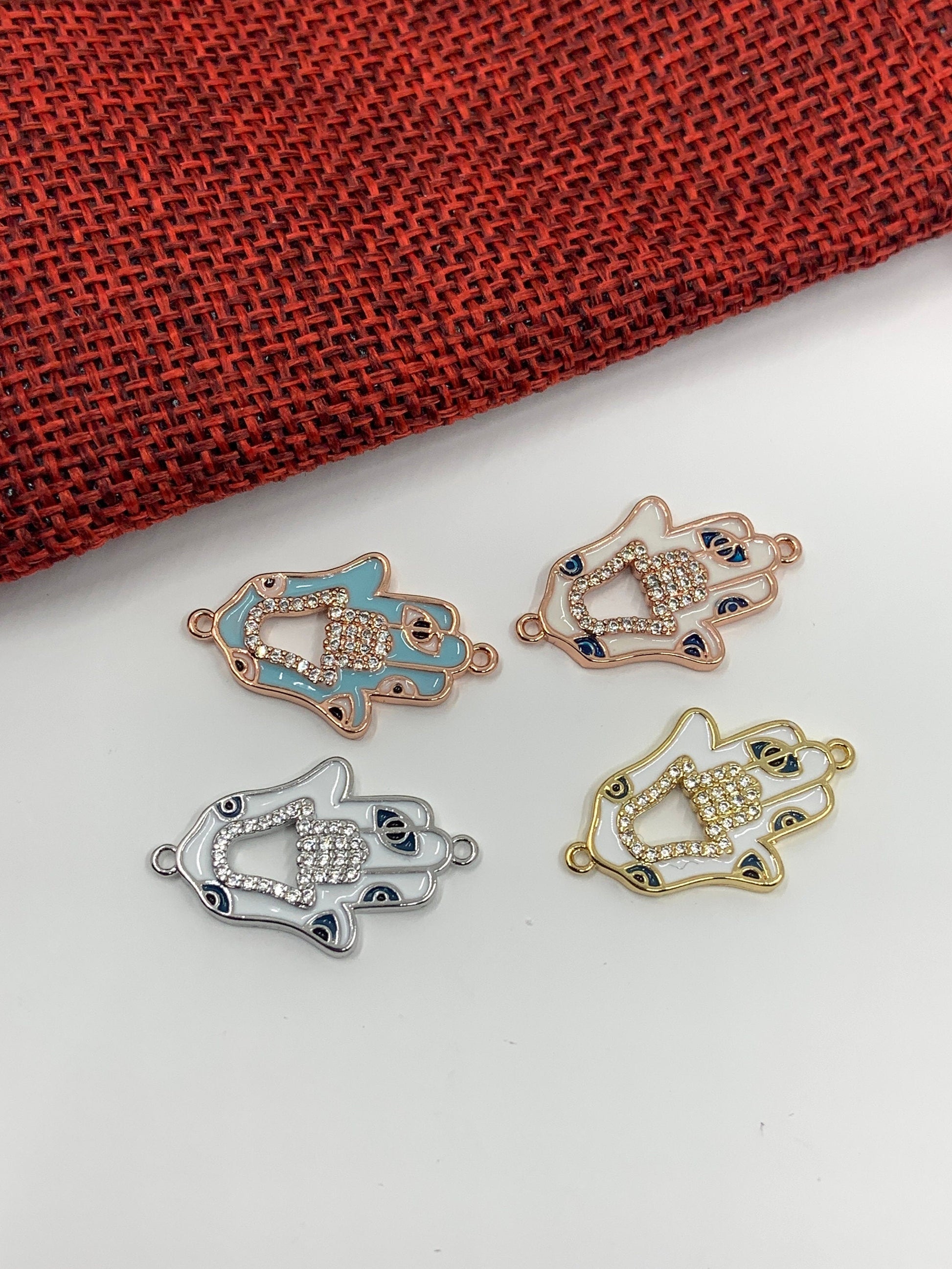 Hamsa with Evil Eye Connector | Bellaire Wholesale