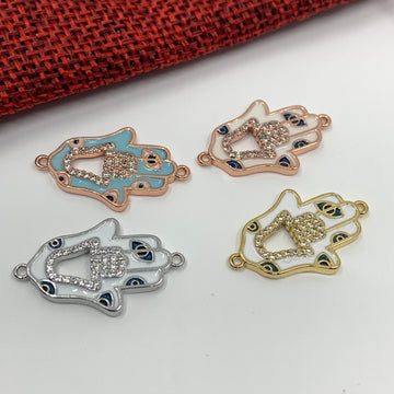 Hamsa with Evil Eye Connector | Bellaire Wholesale