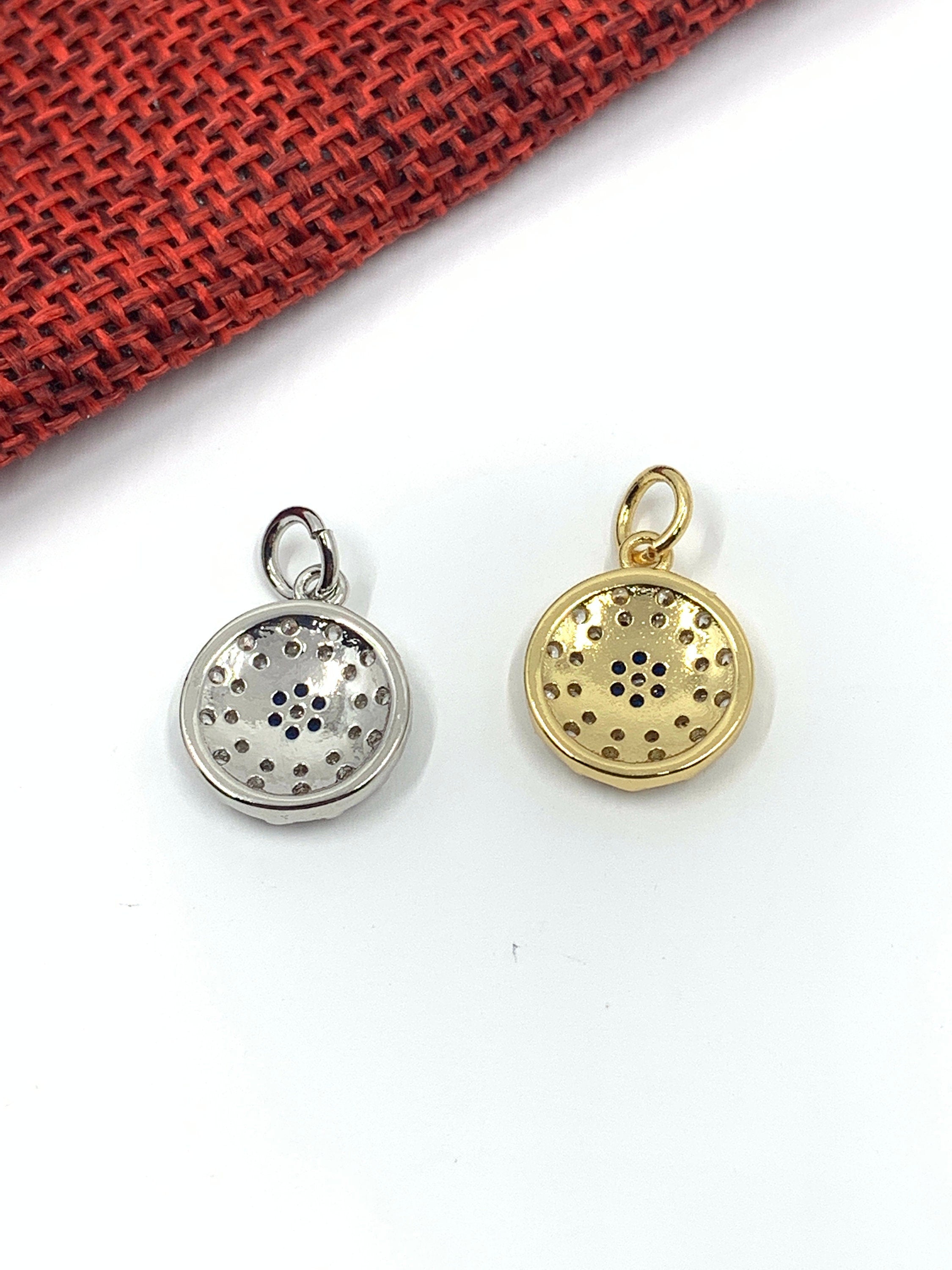 Cubic zirconia evil eye, 11mm x 16mm | Bellaire Wholesale