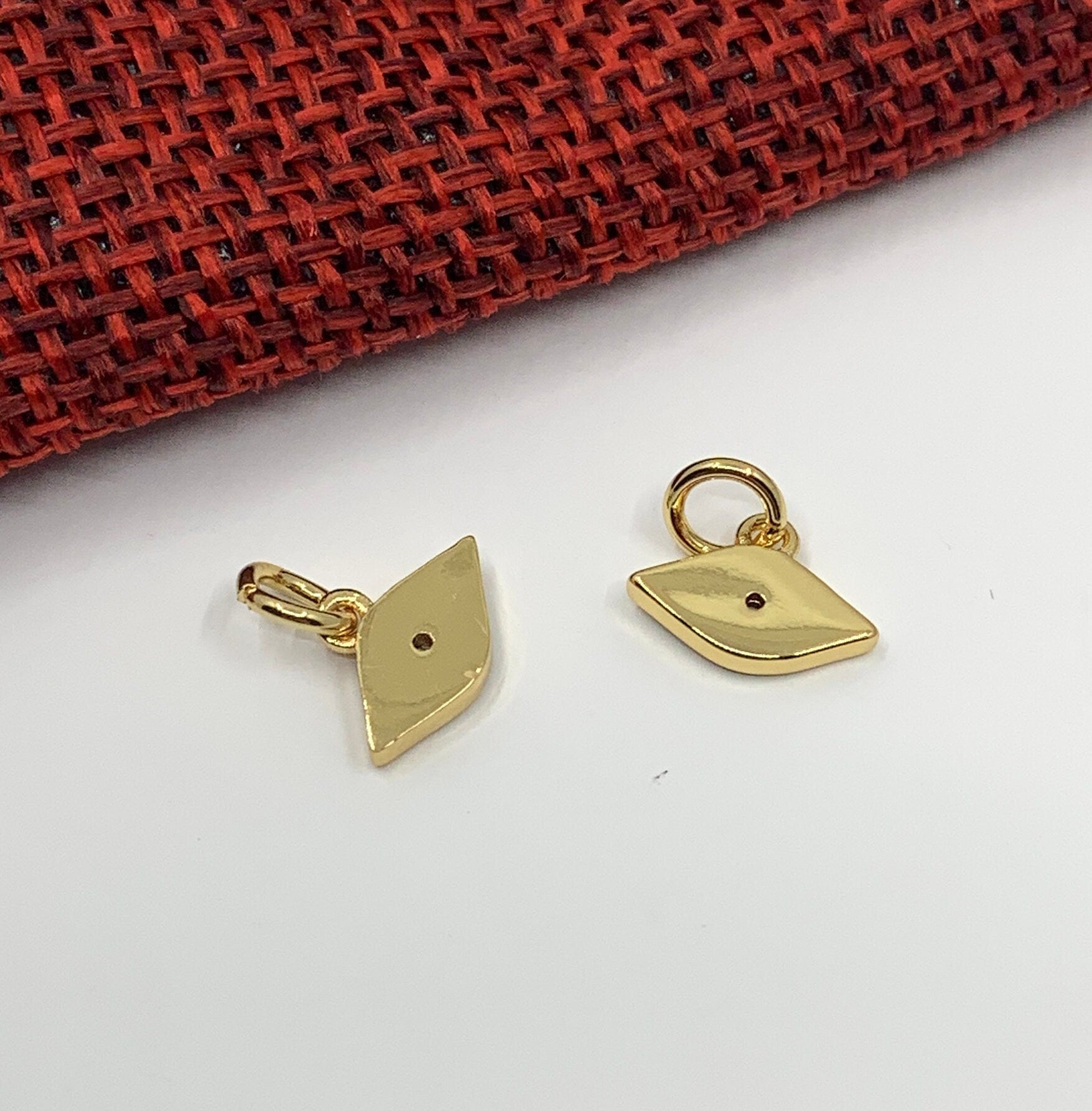 Tiny Enamel Evil Eye Shape Charm | Bellaire Wholesale