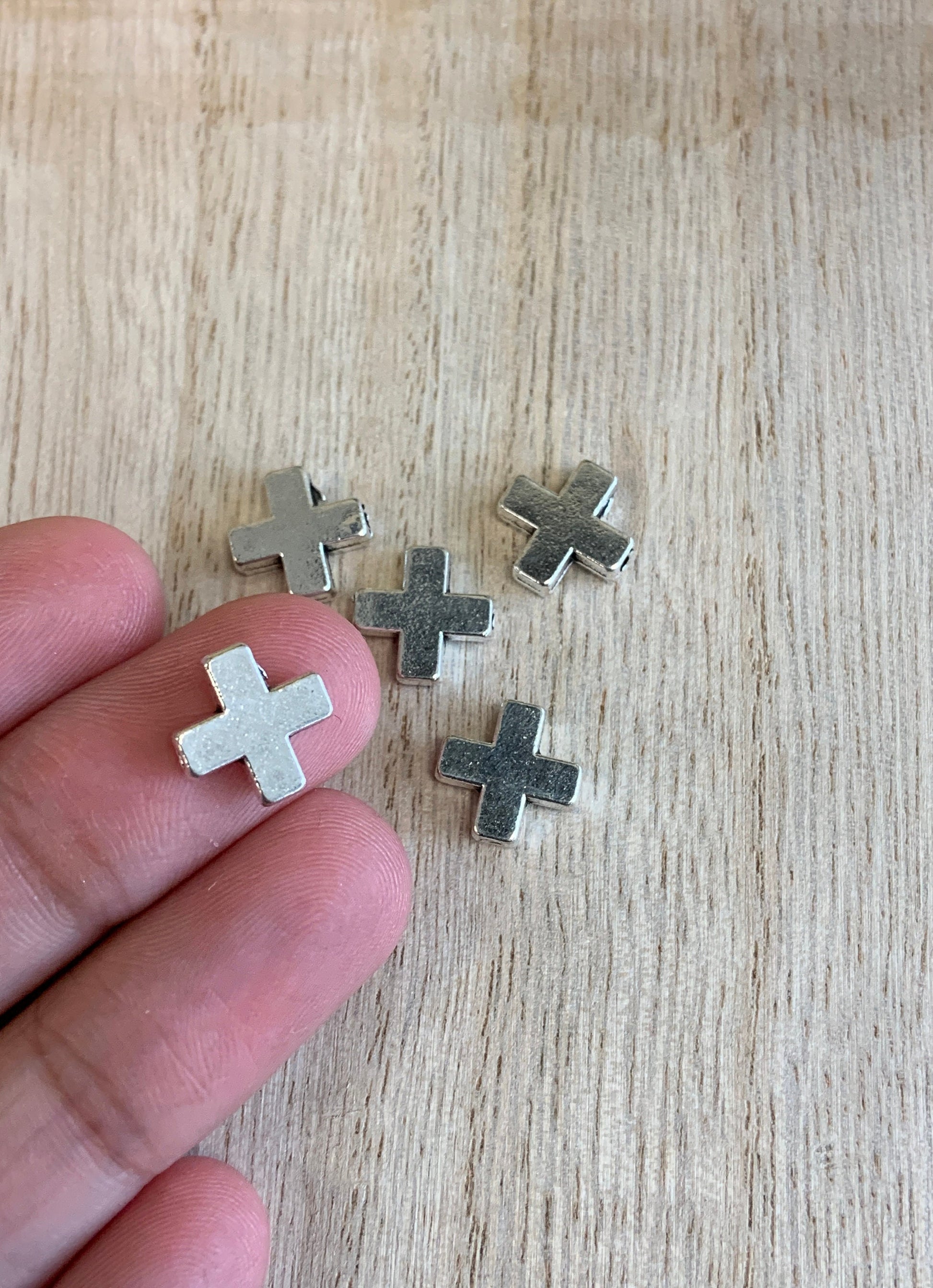 Alloy Rhodium Cross Bead | Bellaire Wholesale