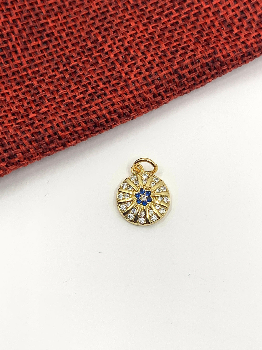 Cubic zirconia evil eye, 11mm x 16mm | Bellaire Wholesale