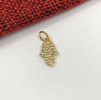 Hamsa Hand Charm, 15mm x 7mm