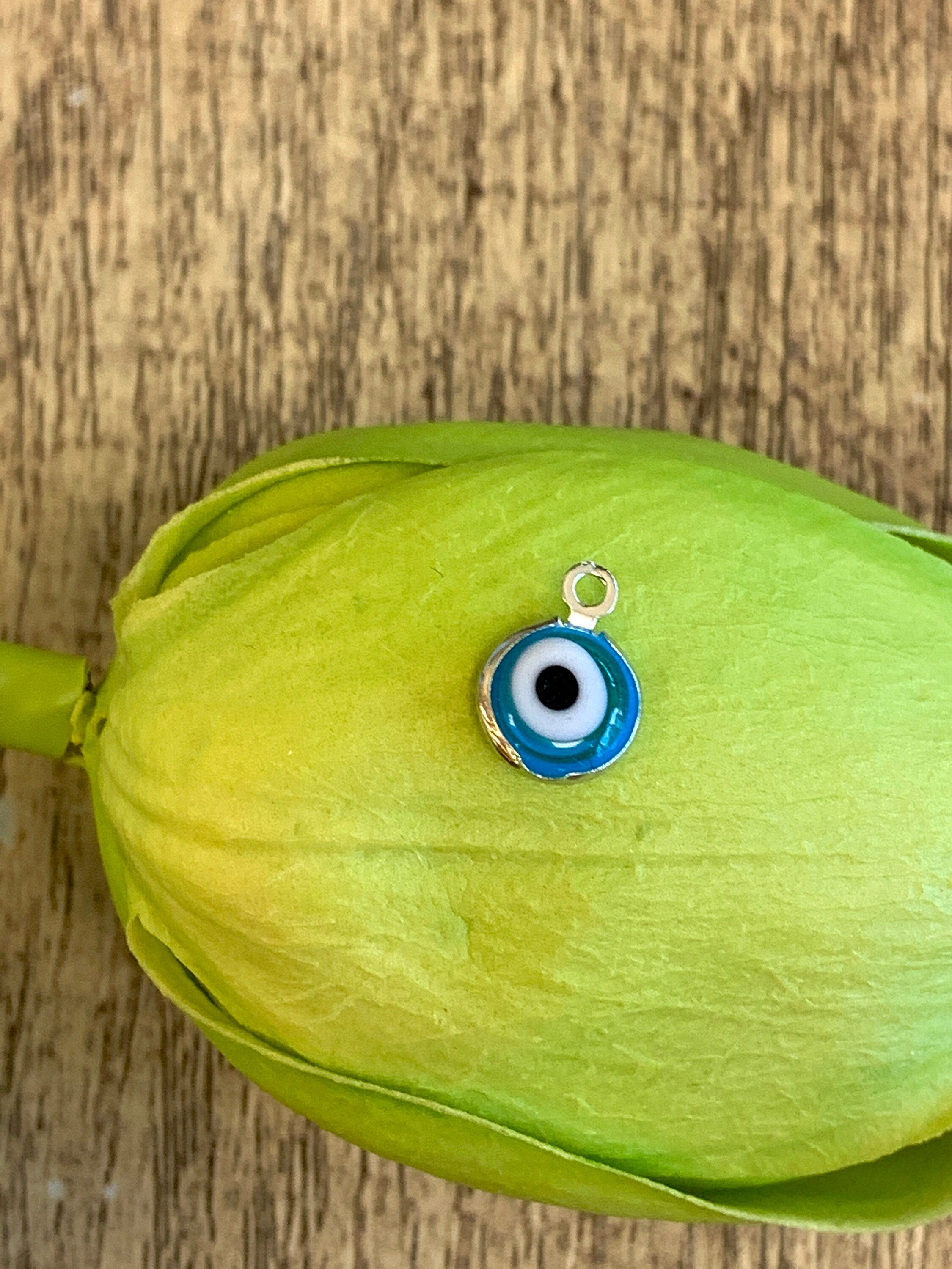 Greek Evil Eye Charm, Silver Plated | Bellaire Wholesale