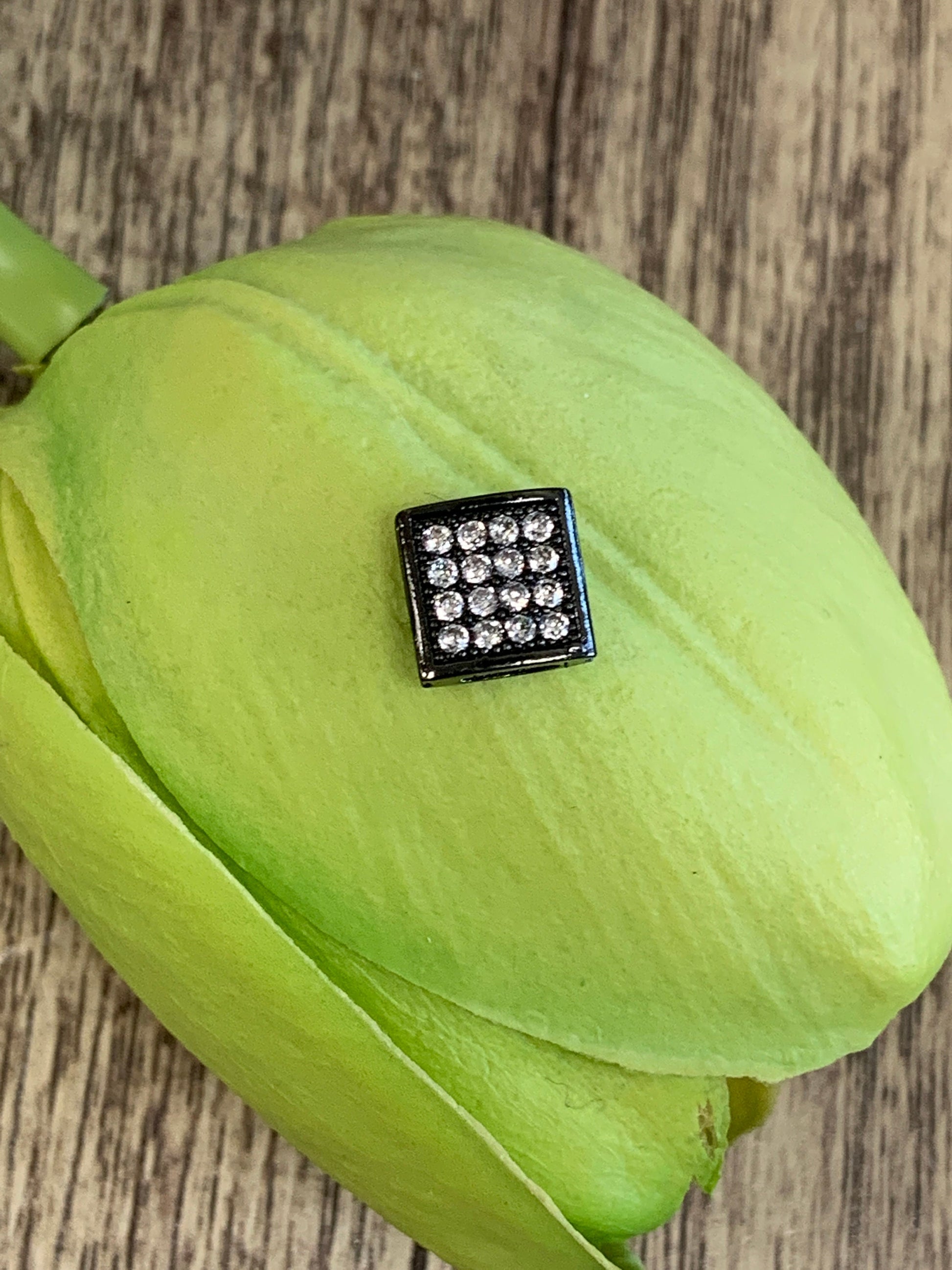 Square Clear Micro Pave beads | Bellaire Wholesale